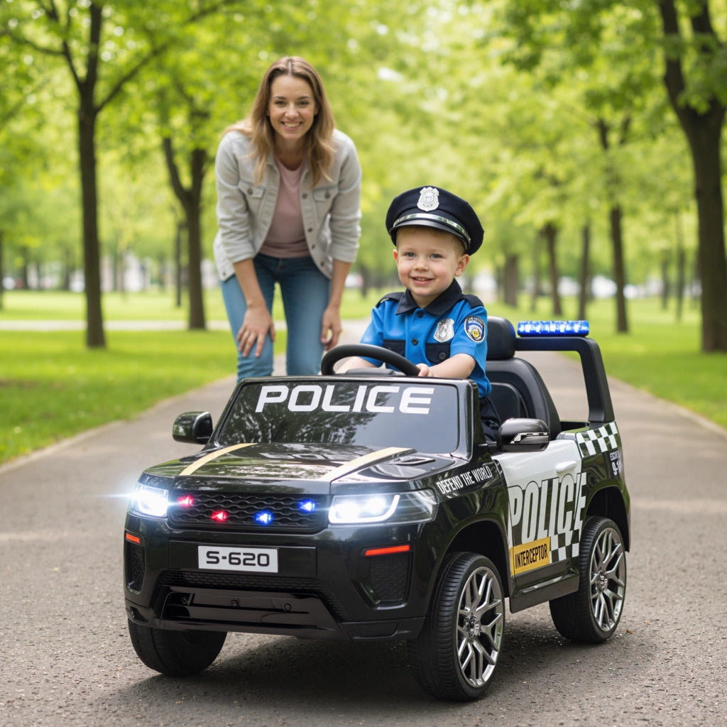 Auto Polizia Bambini Telecomando ¨C Minimal ¨C Nero