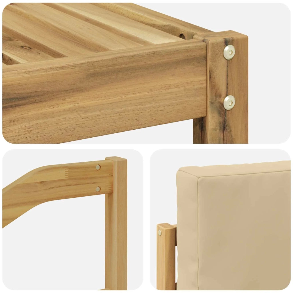 Set di divani da esterno con cuscino 5 pcs Bianco e Beige 3387507