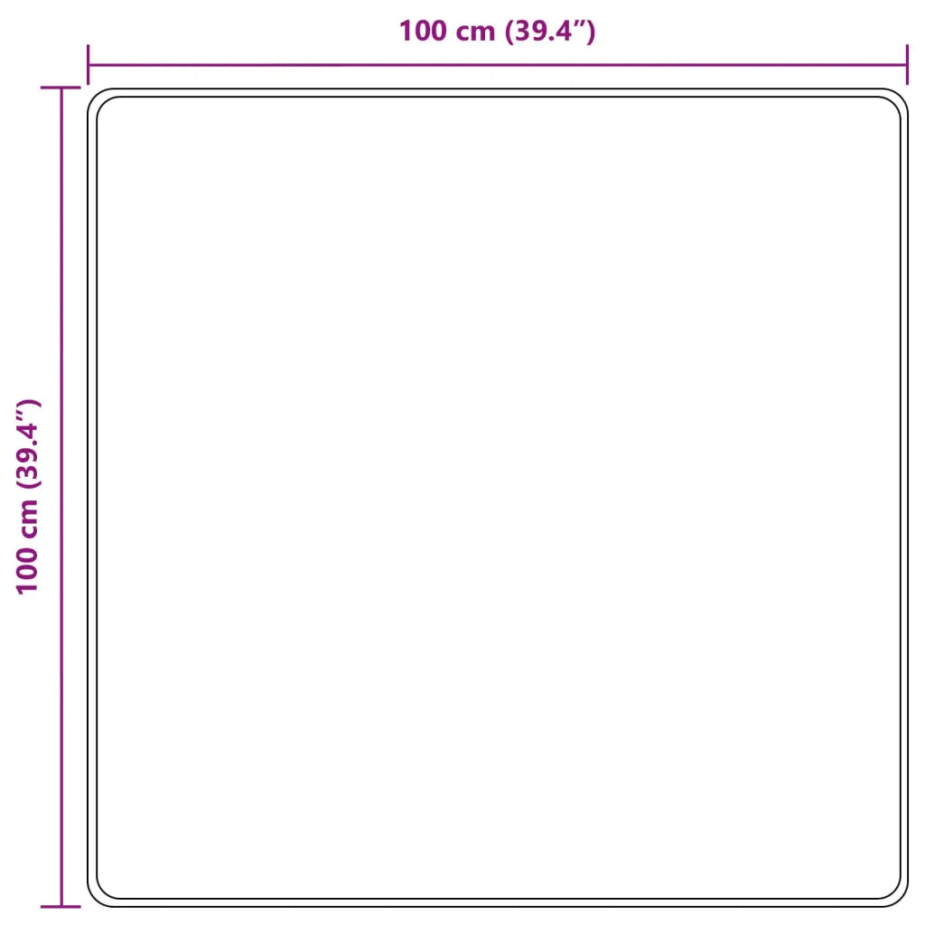 Runner Tappeto MARSA Grigio 100 x 100 cm Poliestere e PVC 42023197