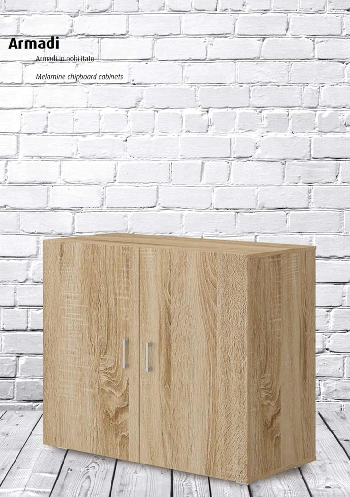 A1505107 - Mobile rovere 2 ante H 85 cm