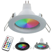 Trade Shop - Faretto Led Rgb+6000k 6 W 12v Incasso 6cm Tondo Rgbw Effetti Luce Colorata Barca -