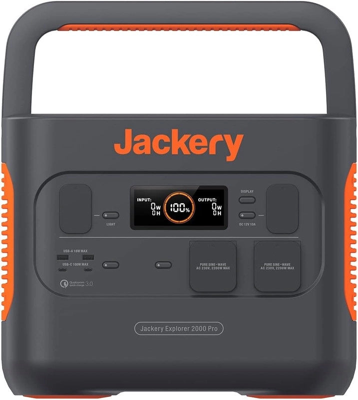 Centrale elettrica portatile Jackery Explorer 2000 PRO.  pacco batteria solare al litio mobile. per campeggio