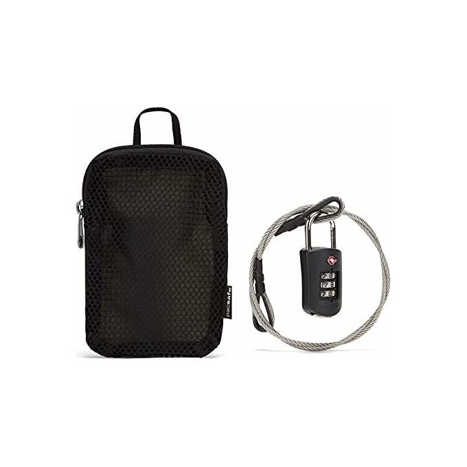 Pacsafe PCL10261100 Prosafe 1000 Lucchetto con Combinazione e Cavo in Acciaio Inossidabile TSA 75 cm colore Nero