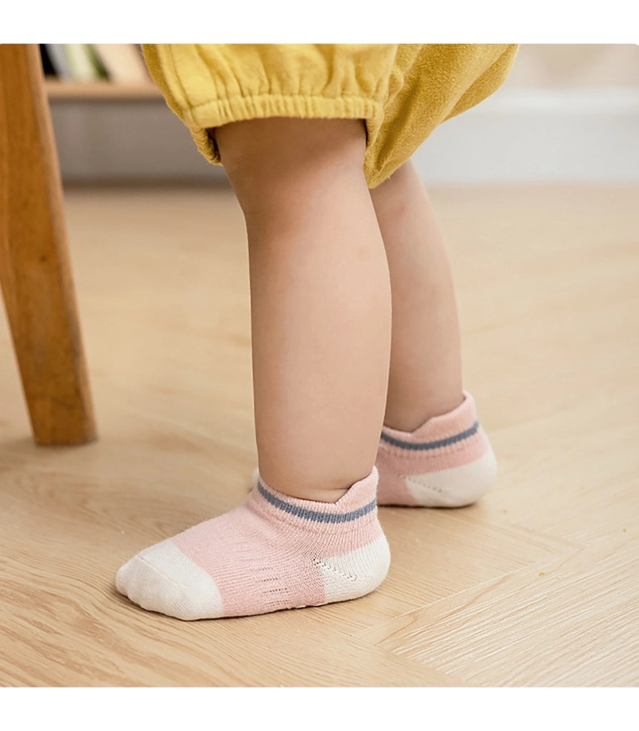 Calzini Caviglia Antiscivolo per Neonati | Colori Divertenti | 0 mesi a 5 anni