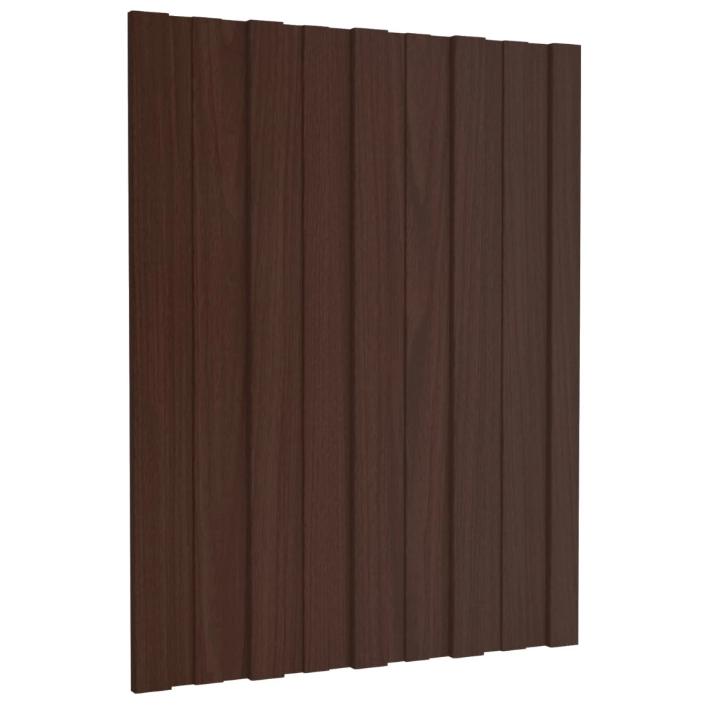 Pannello per tetto 12 pcs Marrone 60 x 45 cm Acciaio zincato 42047105