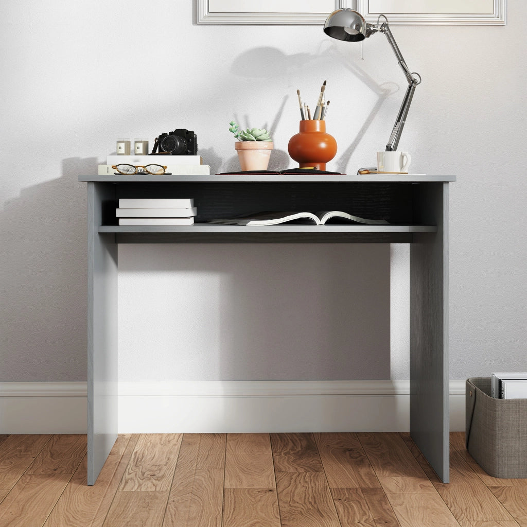 Scrivania computer con ripiano ¨C Zephmum ¨C Grigio 90x50x74 cm