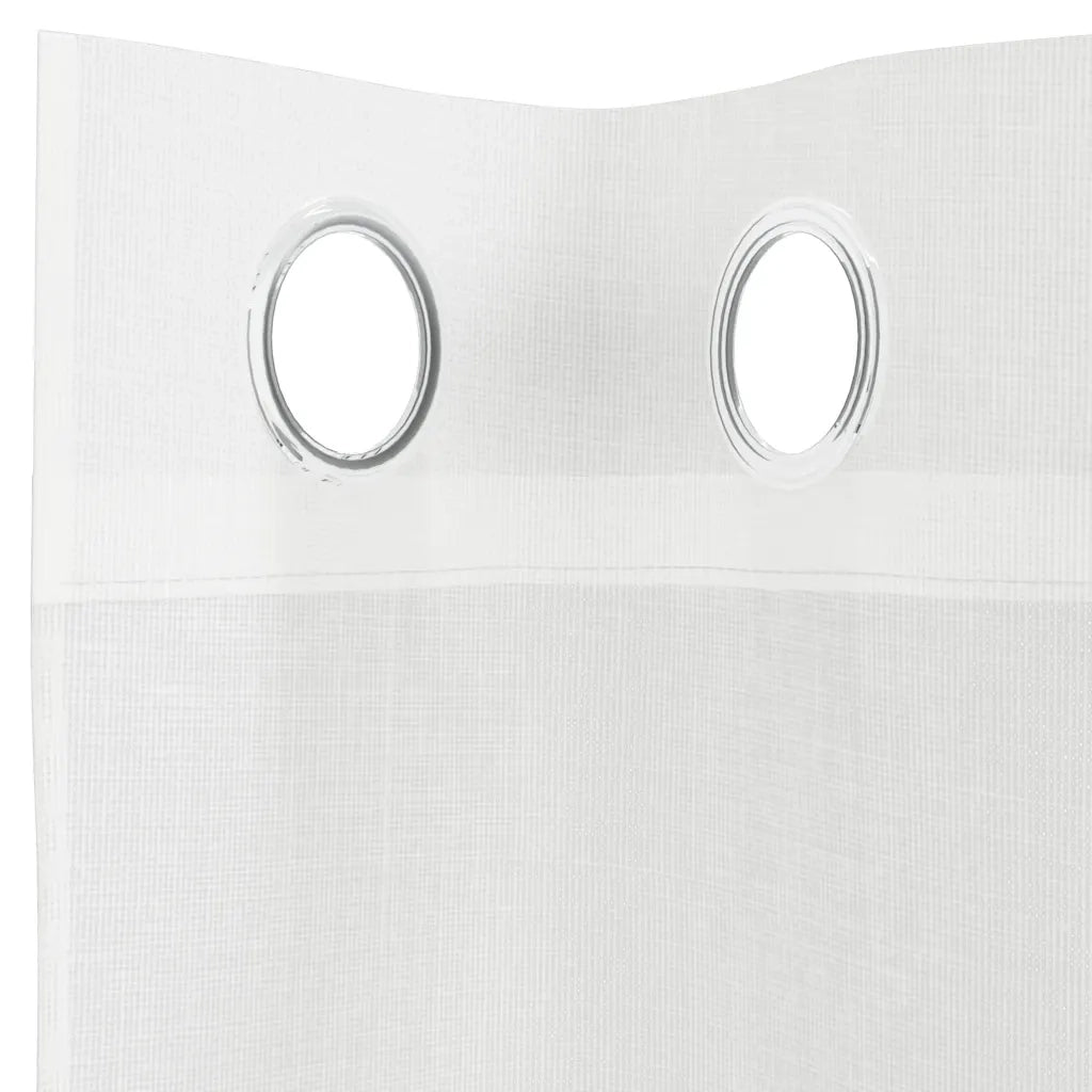 Tende in Voile con Occhielli 2 pz Bianco