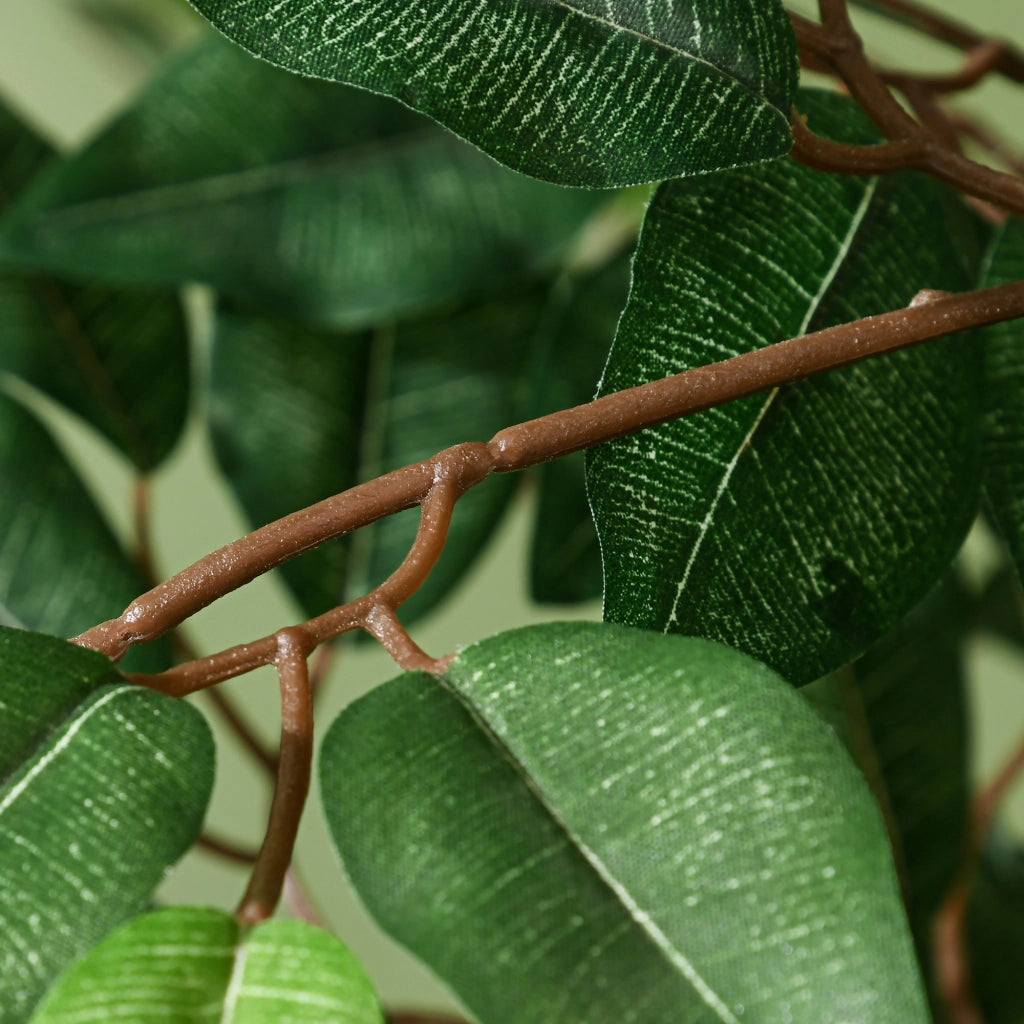 Albero Finto Ficus Artificiale ¨C Zephmum ¨C 1.5 m Verde con Vaso