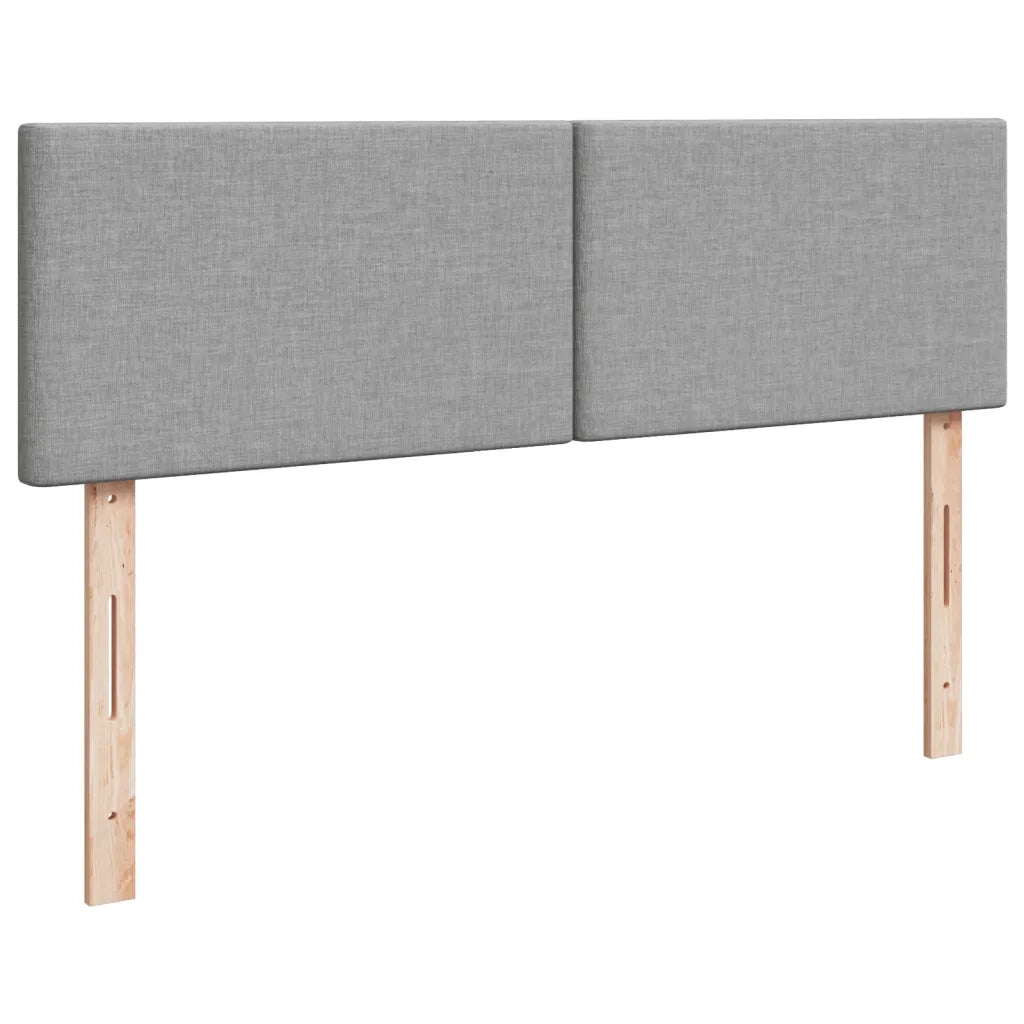 Giroletto a Molle con Materasso Grigio Chiaro 140x190cm Tessuto