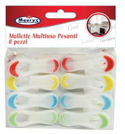 MAURY'S 8 MOLLETTE PESANTI ANTISCIVOLO MULTIUSO MULTICOLOR