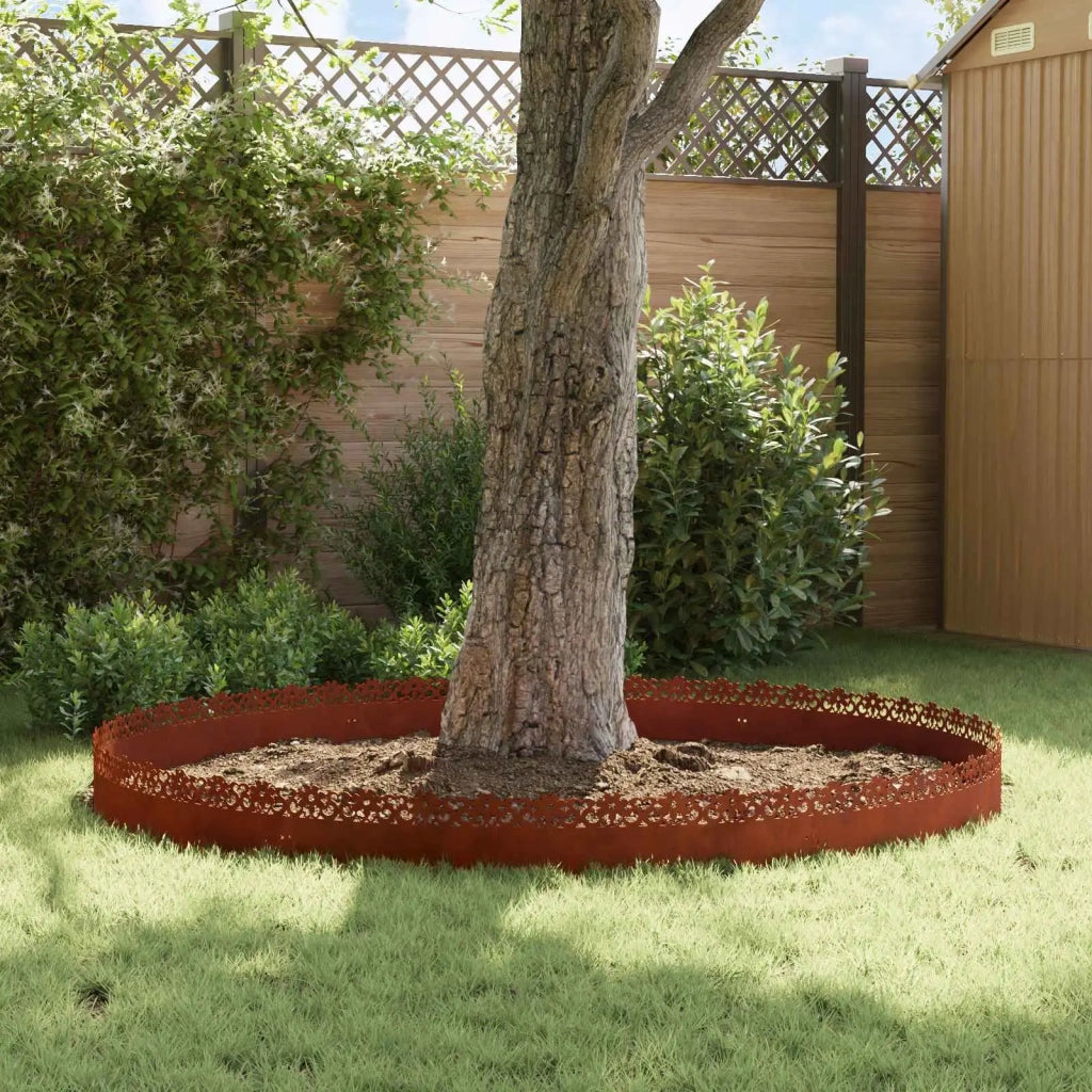 Bordure per prato 10 pcs Ruggine 103 x 0,05 x 22 cm 874783