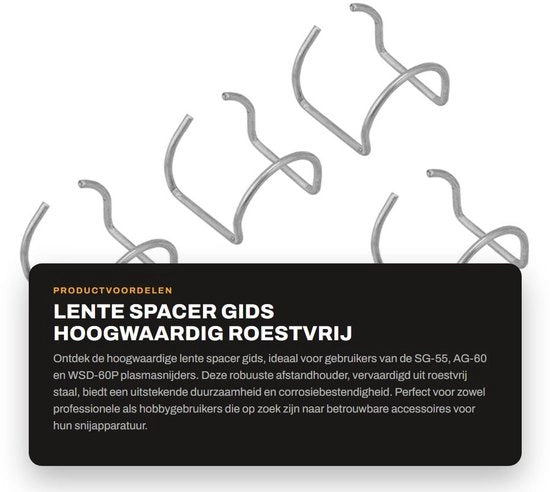 Supporto di allineamento 5 pezzi - Acciaio inossidabile - Resistente alla corrosione - Sostenibile - Adatto per SG-55/AG-60/WSD-60P - Facile da installare - Supporto di distanziamento