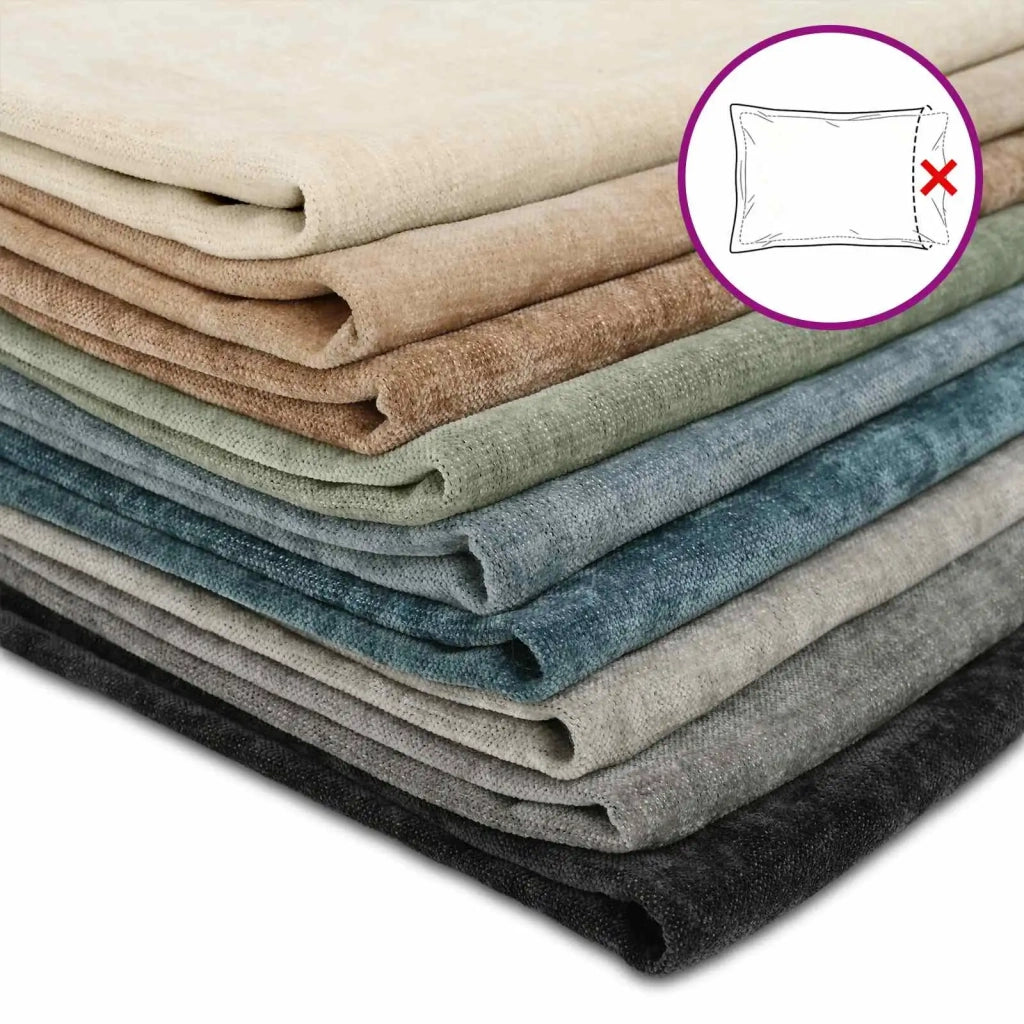 Federa 6 pz HEERLEN Grigio Scuro Ø 50 cm Tessuto Chenille 922632