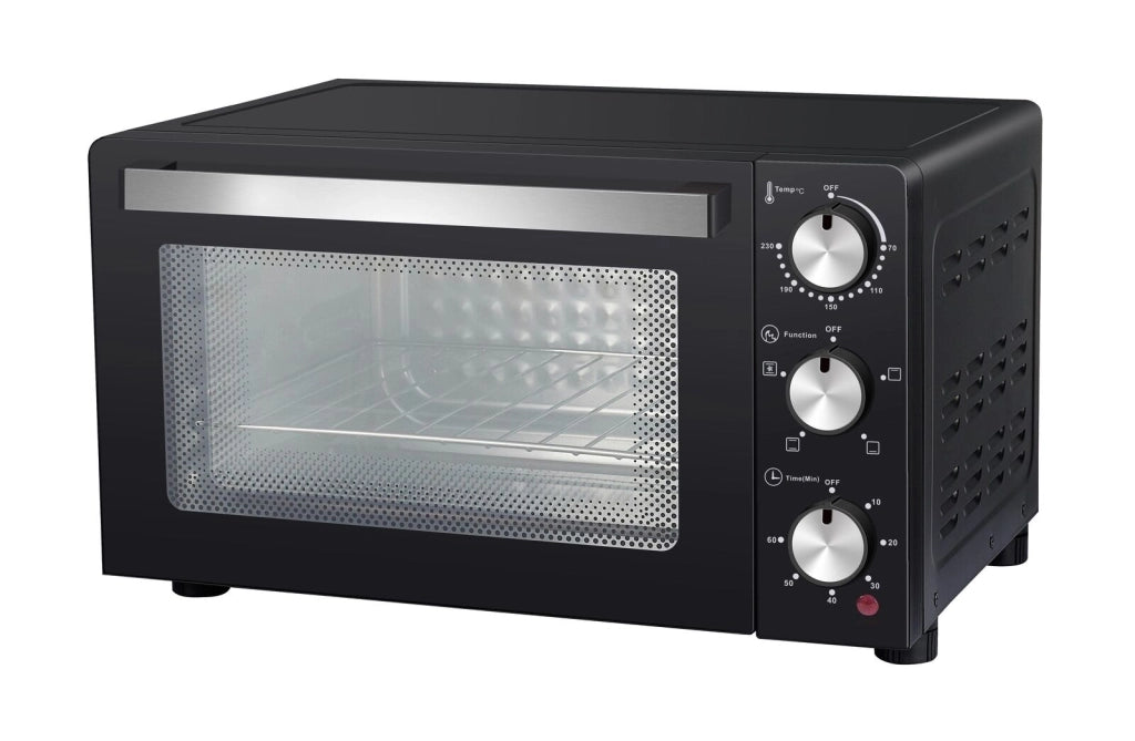 Melchioni DEVIL 23 Fornetto Elettrico Ventilato 23 L 1200 W Termostato 70-230°C Timer 60 min colore Nero