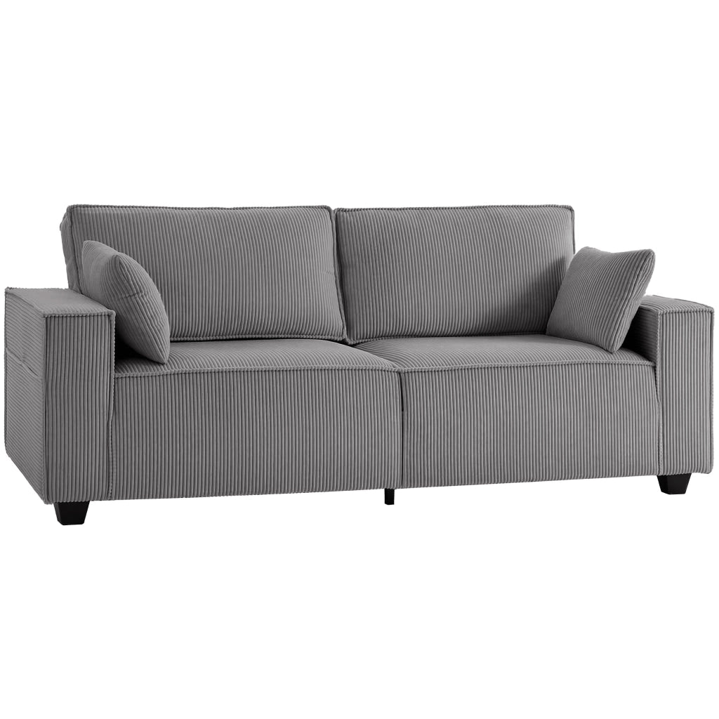 Divano 3 posti in tessuto ¨C Minimal ¨C grigio chiaro