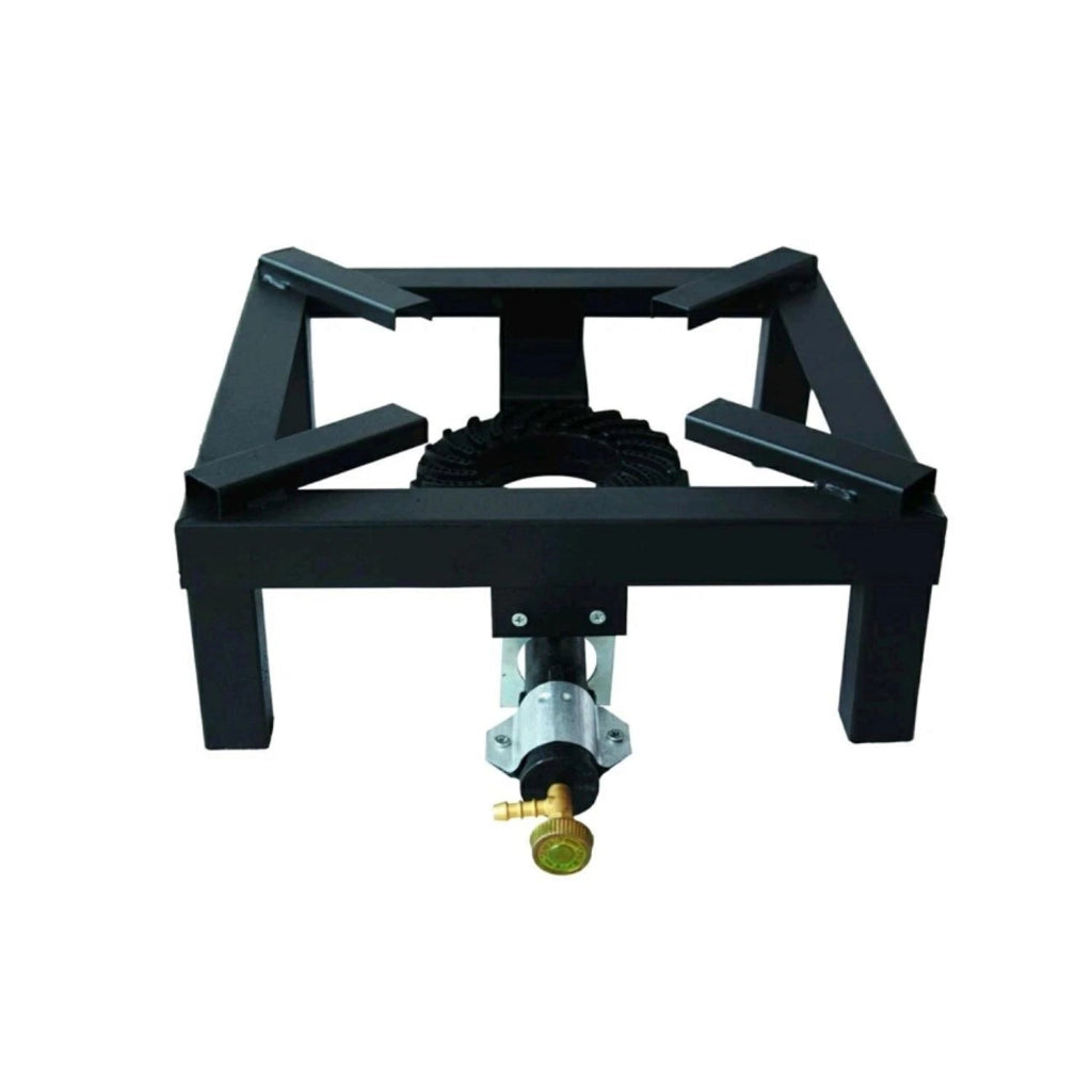 EcoPrice Fornellone Gas 1 Fuoco 40x40cm Nero