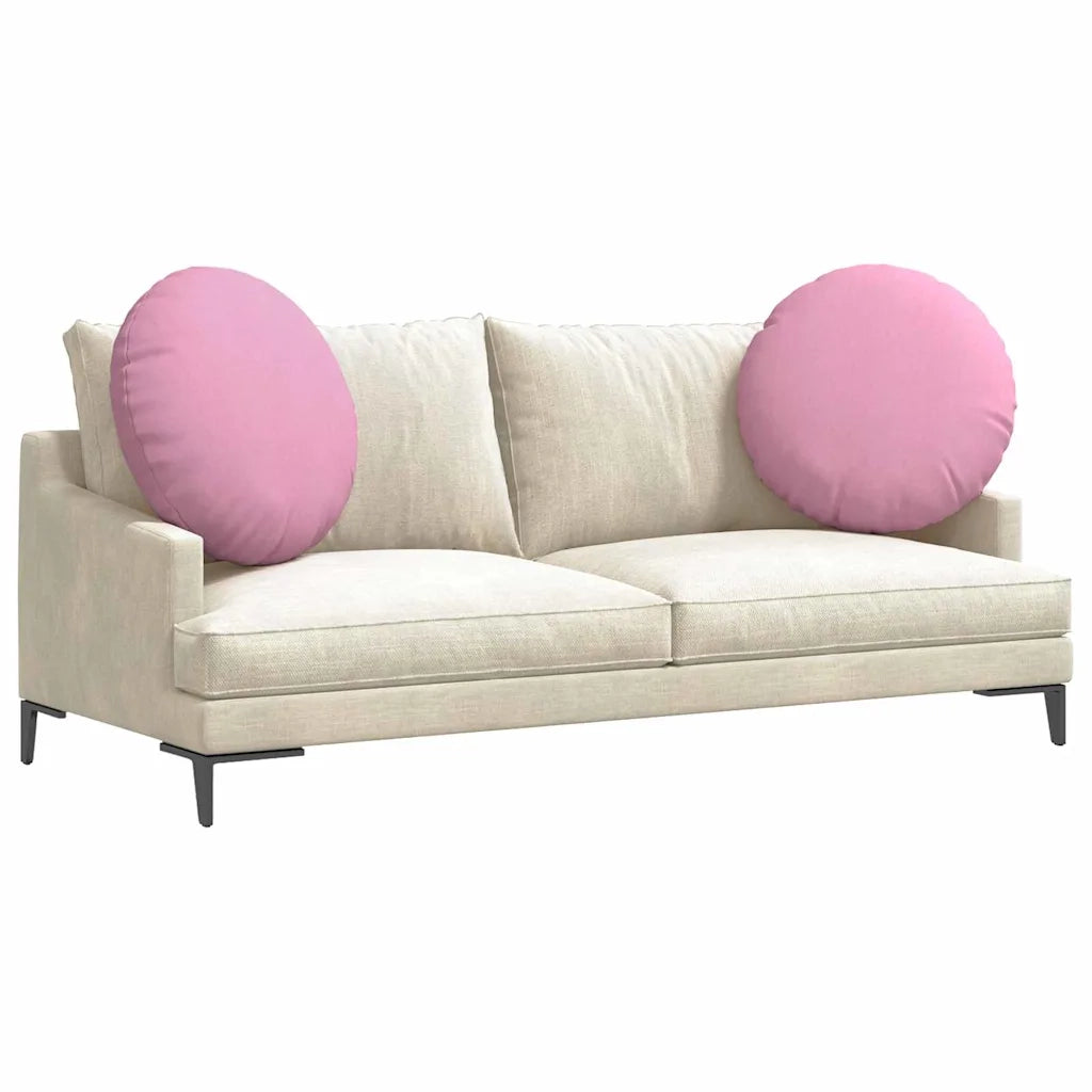 Cuscini per Seduta 2 pcs Rosa Ø80 x 29 cm Tessuto 42014246