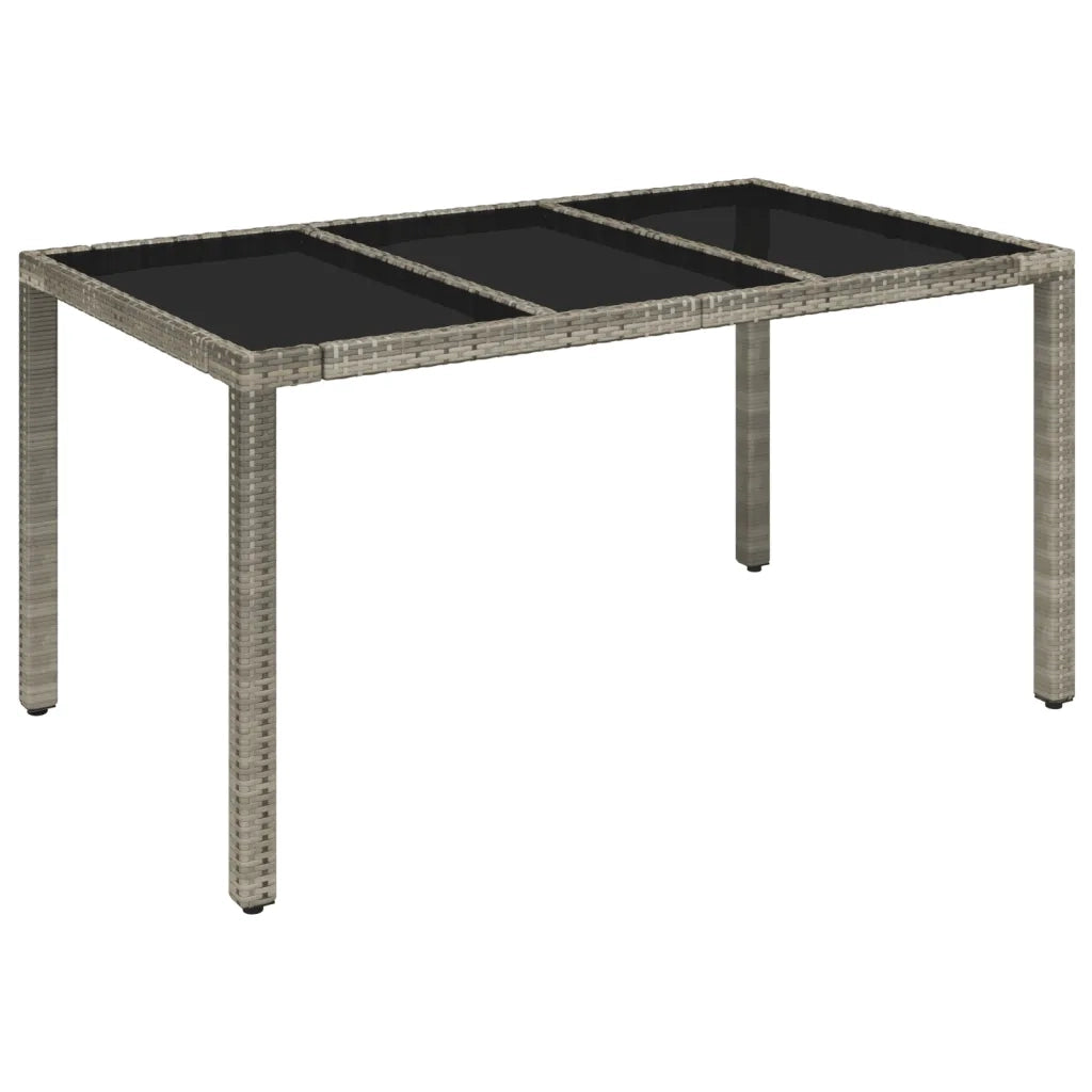 Set da Pranzo da Giardino 7 pz con Cuscini in Polyrattan Grigio 3212217