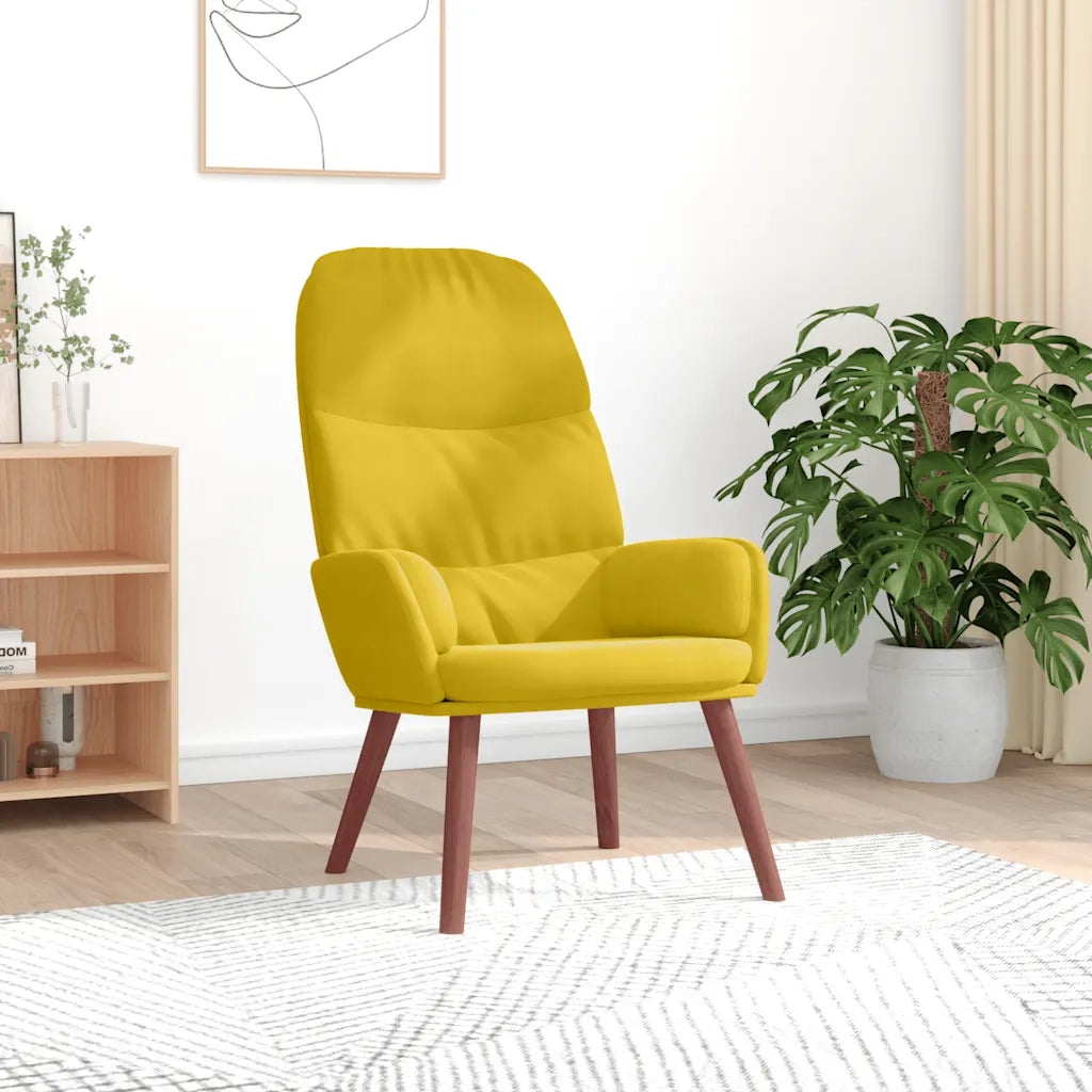 Poltrona Relax Giallo in Velluto 4102617