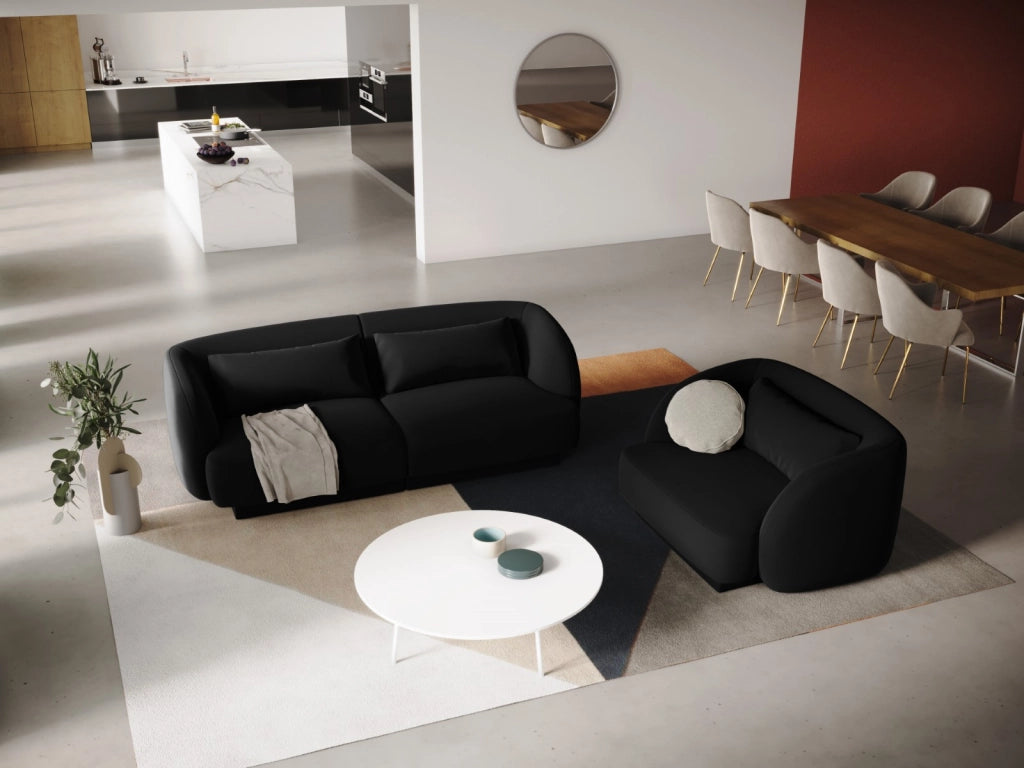Cosmopolitan Design - Poltrona "Tulum" in velluto nero 
