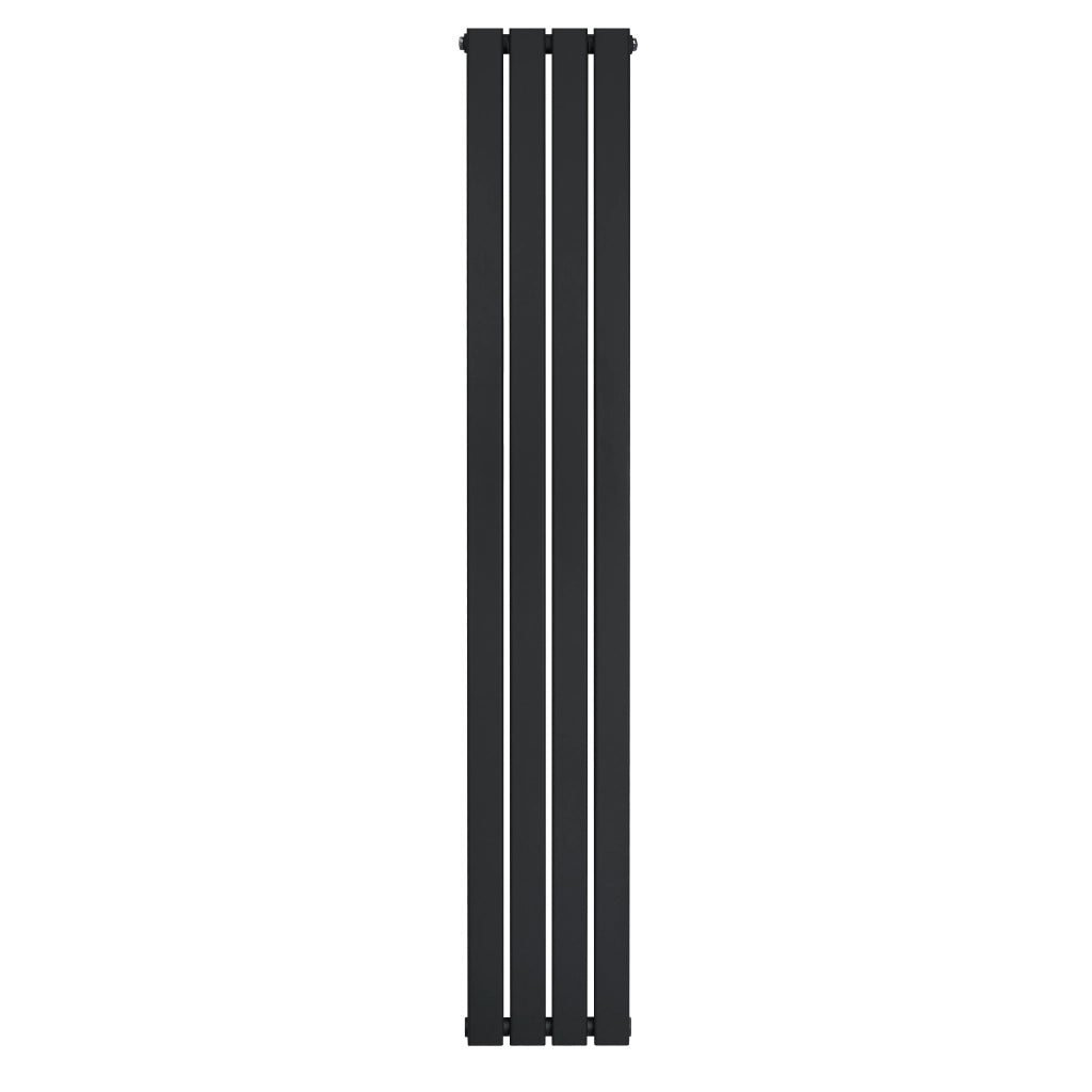 Radiatore Verticale Design Piatto Colonna Singola Nero 1800x280 mm
