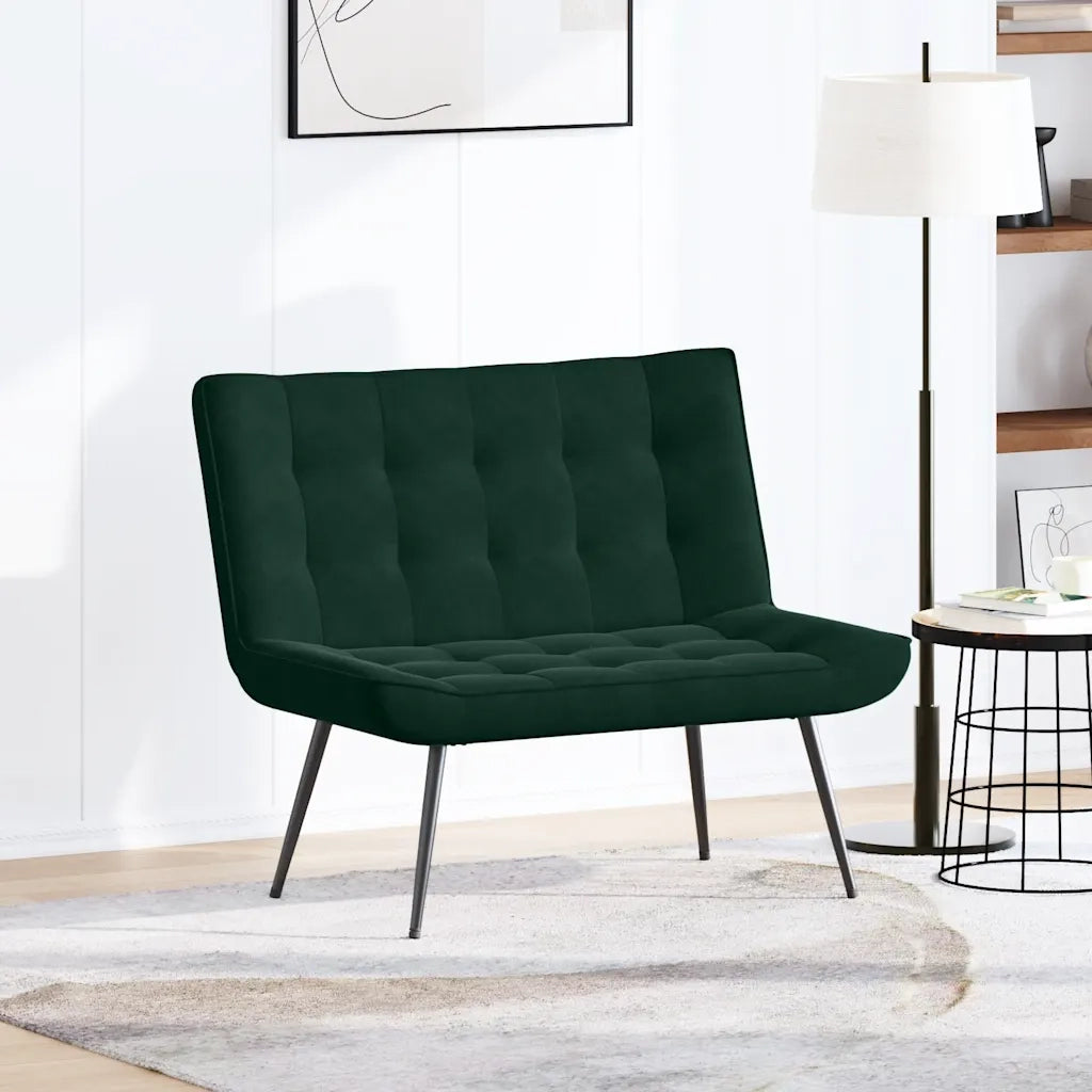 Panca-Sgabello Verde Scuro 110x74x84 cm in Velluto