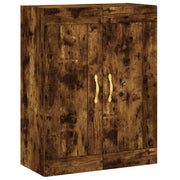 Mobiletto a muro dal design intramontabile 69,5 x 34 x 90 cm ampio spazio contenitivo legno composito finitura rovere affumicato 02_0049308