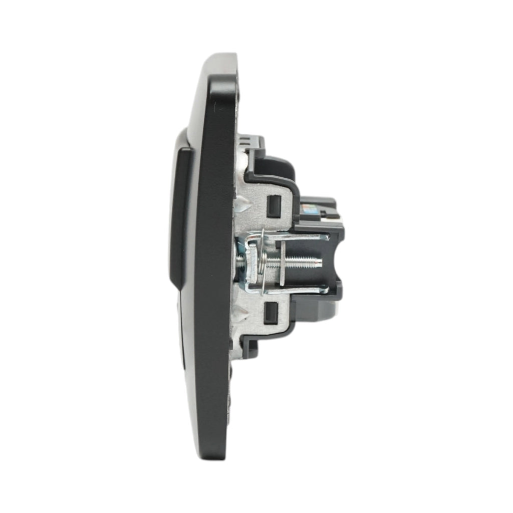 Presa internet RJ45 nera da incasso per PC 80x80mm