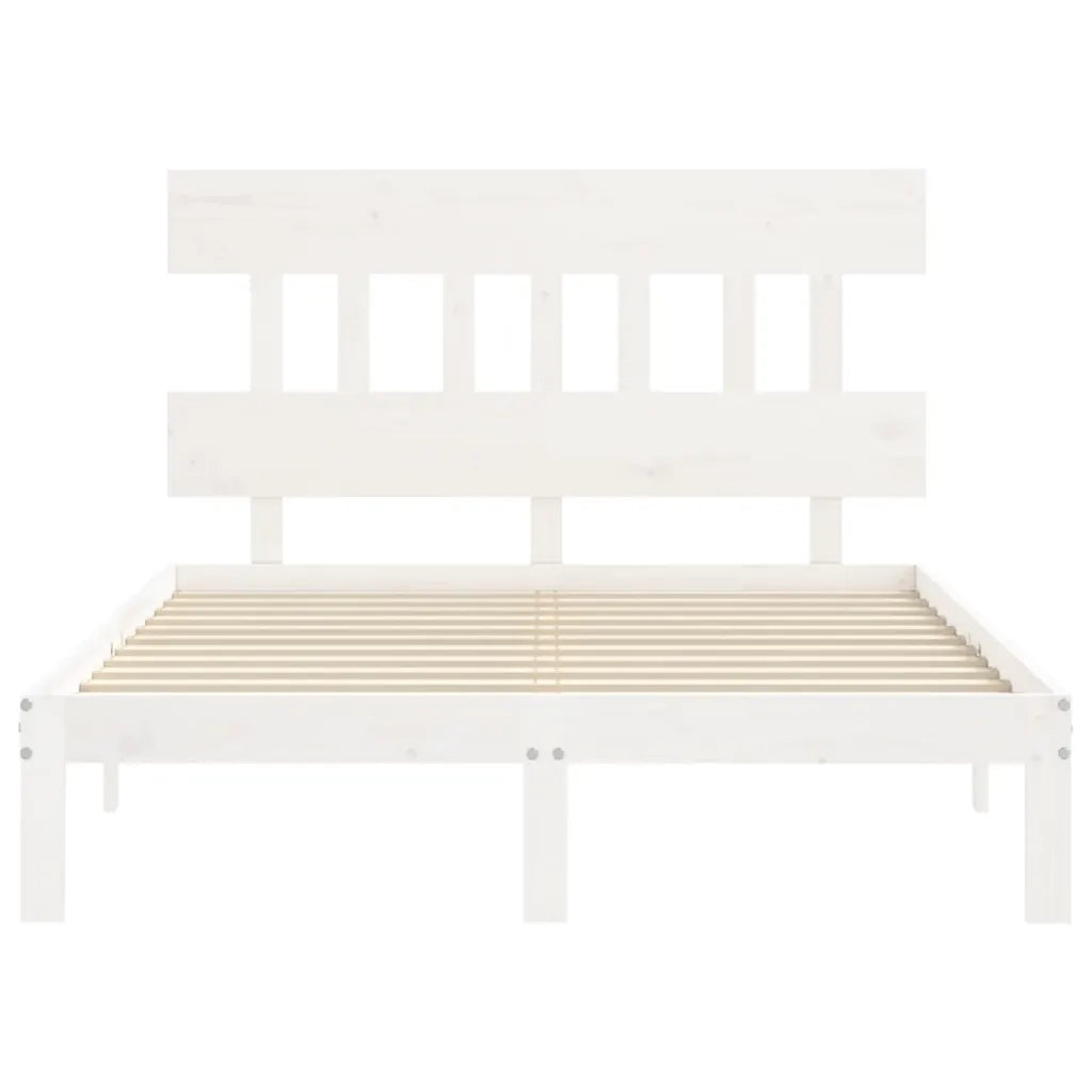 Giroletto senza Materasso-Struttura Letto Bianco 120x200 cm Legno Massello Pino 233216
