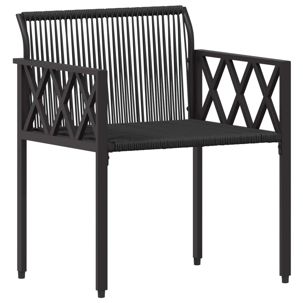 Set Mobili da Esterno 3 pcs Nero e Turchese polyrattan 42025351