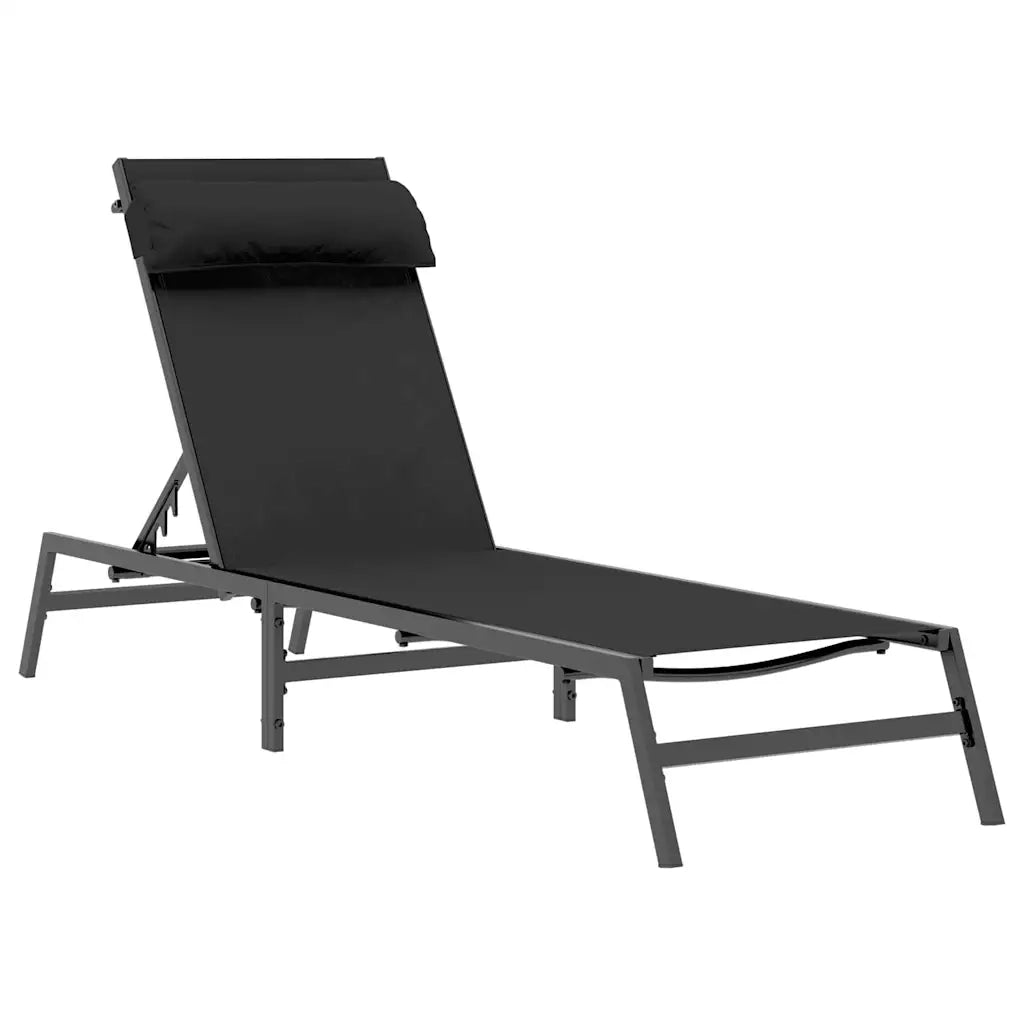 Lettini Sole 2-persona 3 pcs Nero e antracite Acciaio