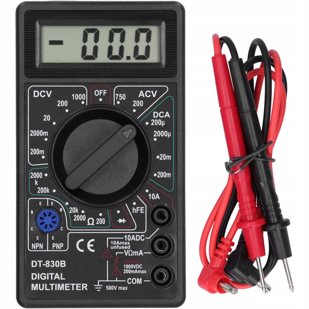 Multimetro Digitale Mini DT-830B – Display LCD, Misura Tensione AC/DC, Corrente, Resistenza | Compatto e Preciso