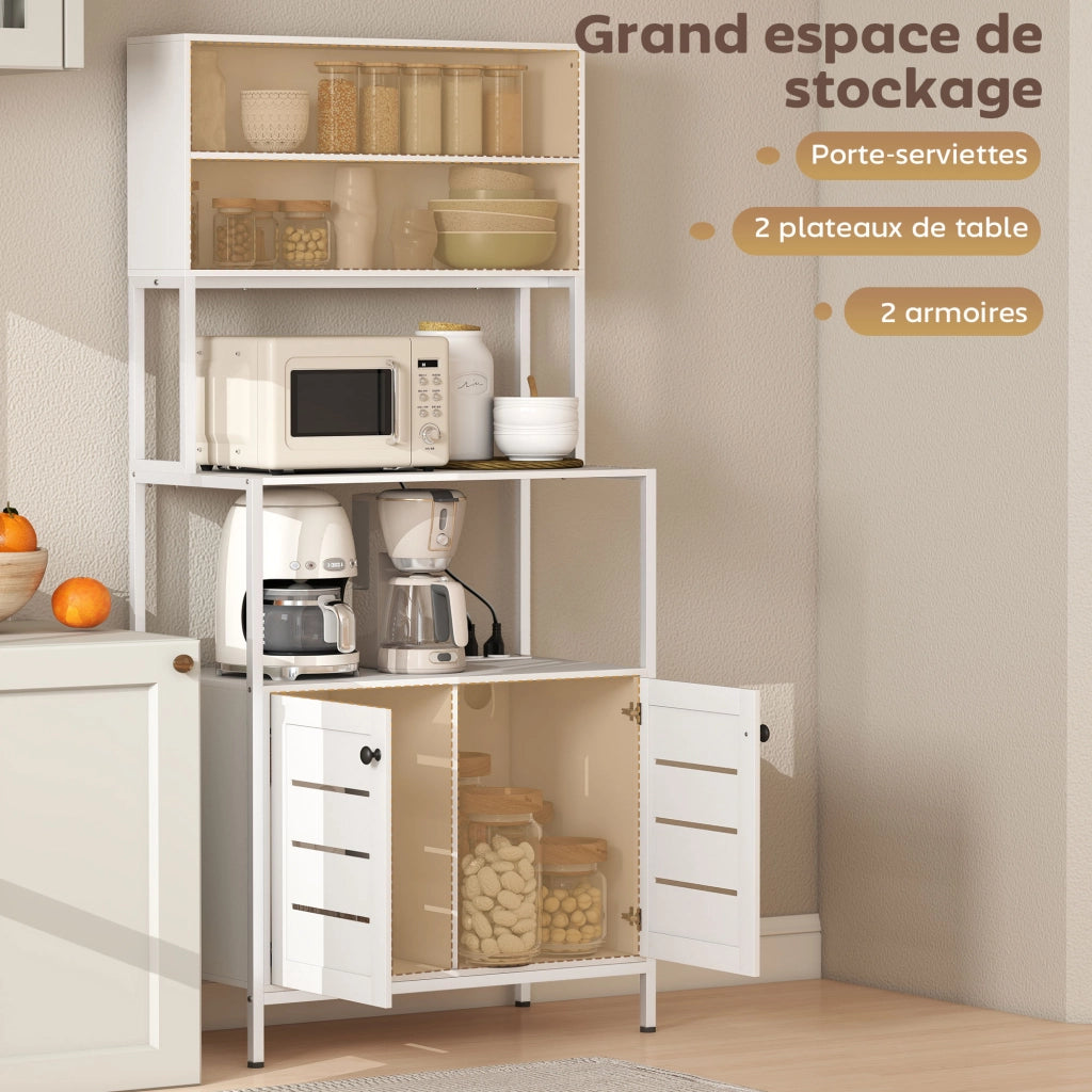 Mobile per microonde ¨C zephmum ¨C bianco 80x42x171cm