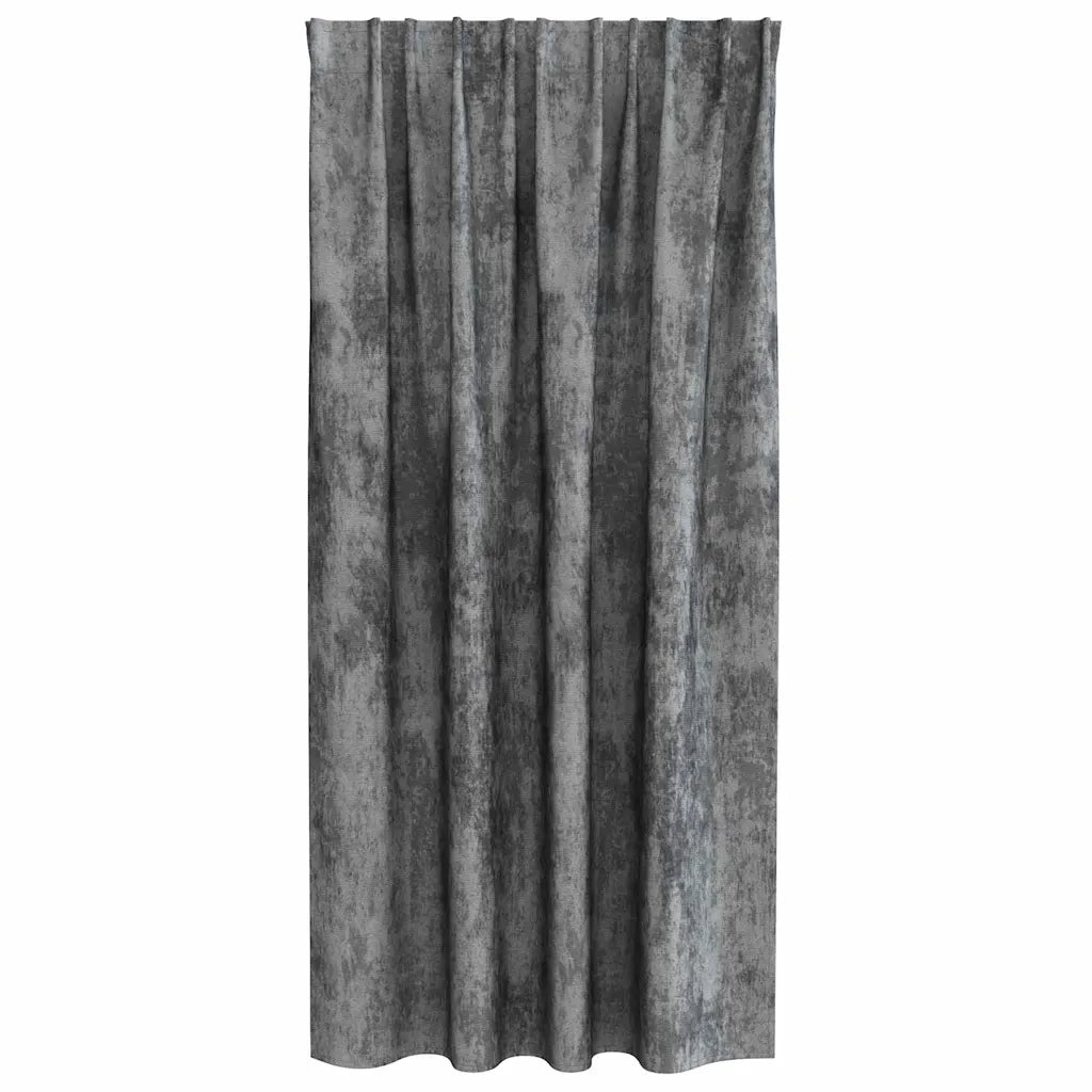 Tende in Velluto con tende 2 pcs Grigio 175 x 140 cm Velluto 4107689
