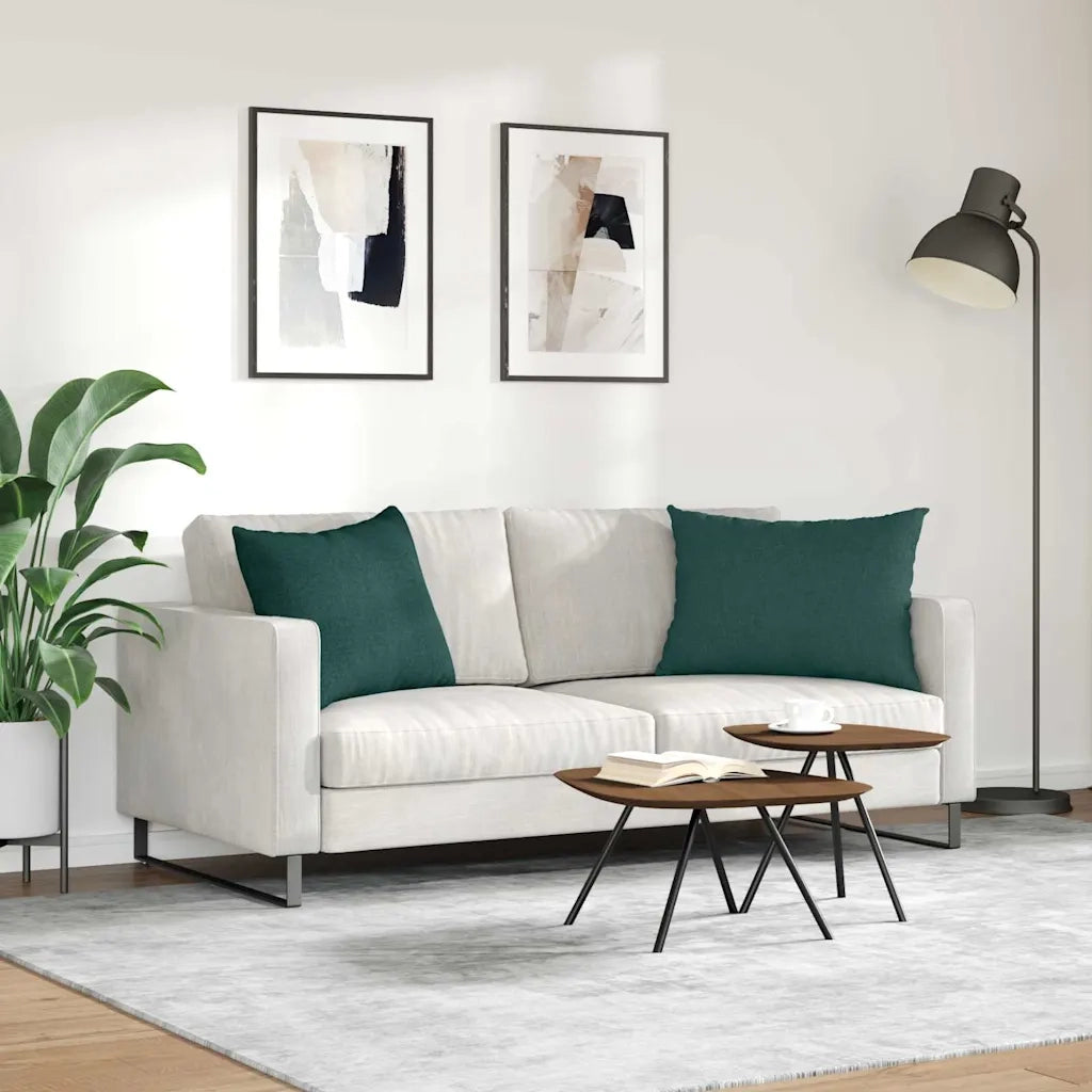 Cuscini da Divano 2 pcs Verde Scuro 70 x 50 cm Tessuto 42013744