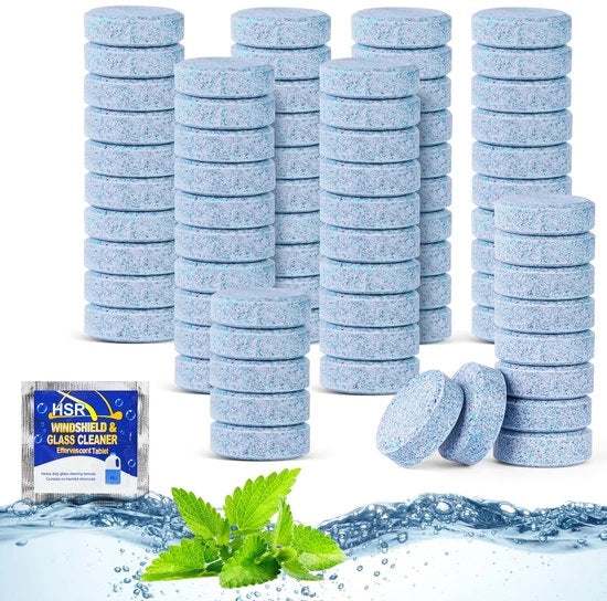 Kit di pulizia per vetri auto multifunzionale da 75 pezzi - Vlkverwijderaar con idrossido di sodio - Raccogliere residui - Dimensioni compatte 1,8 x 0,5 cm - Liquido per pulizia parabrezza