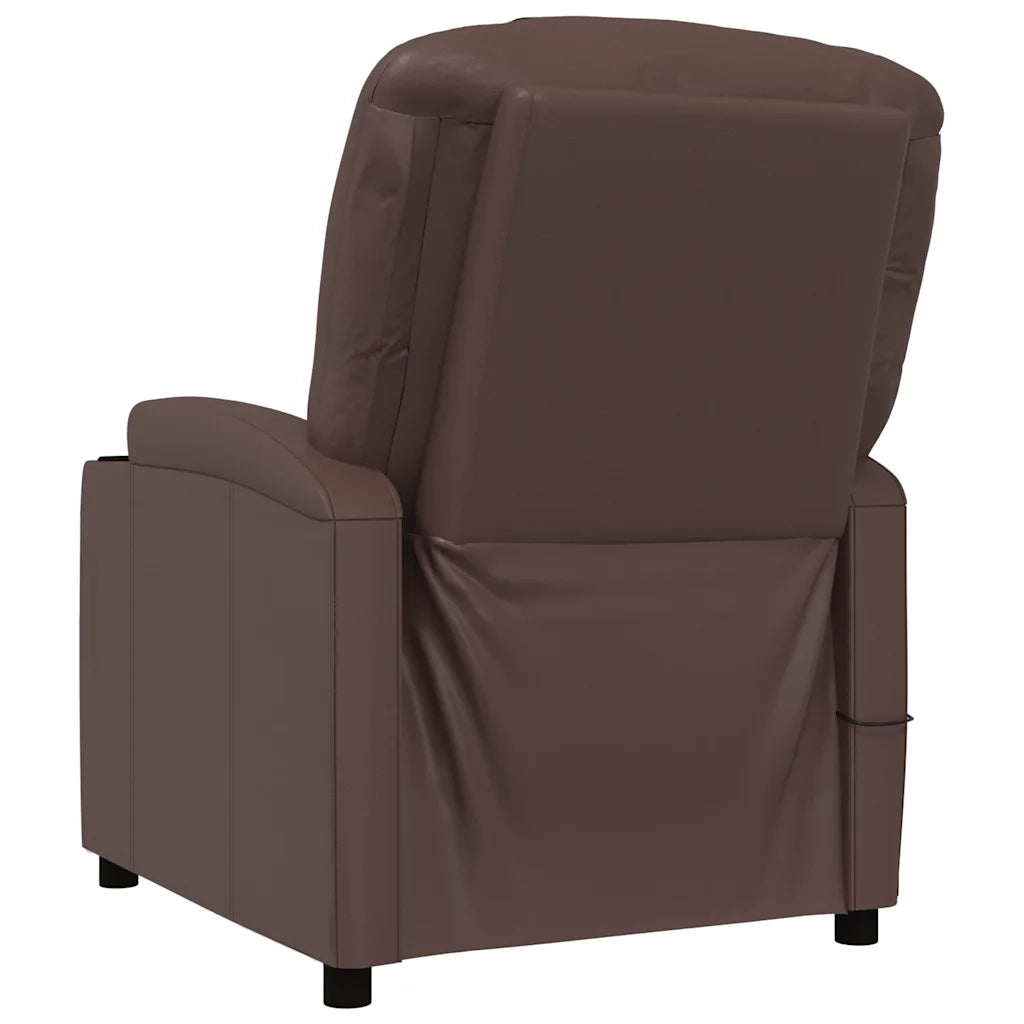 Poltrona Massaggiante Marrone in Similpelle 321313