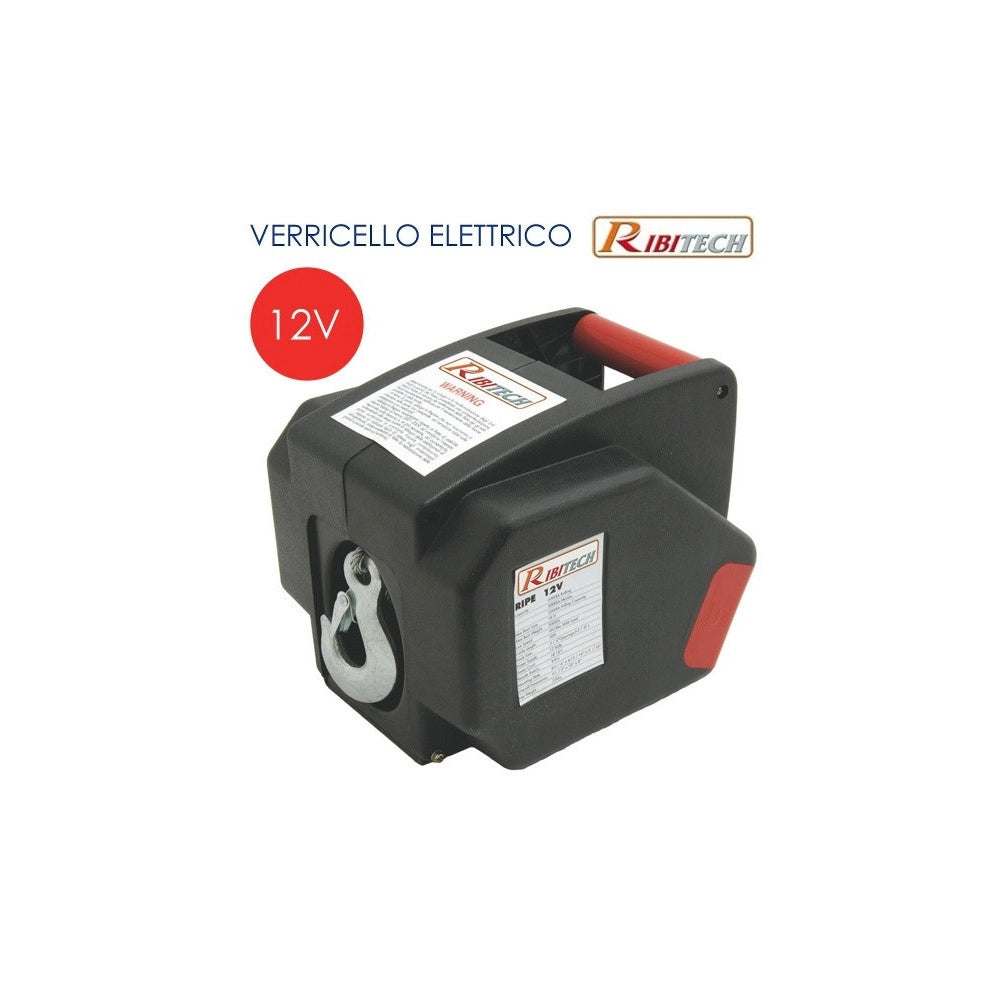 Trade Shop - Verricello Argano Elettrico 12 Volt Paranco Ribimex Ribitech Con Telecomando -