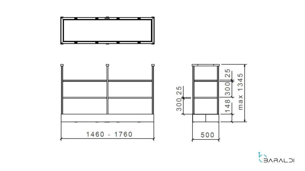 CAPPA MENSOLA ISOLA cm 116X54 - Nera - 900 m3/h