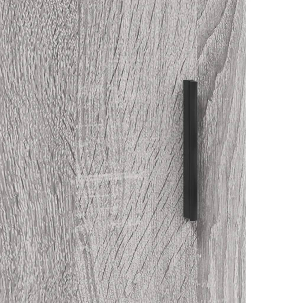 Buffet credenza cassettiera armadio mobile contenitore organizer cucina soggiorno salotto rovere Sonoma alto 69,5 x 34 x 180 cm legno ingegnerizzato grigio 02_0035568