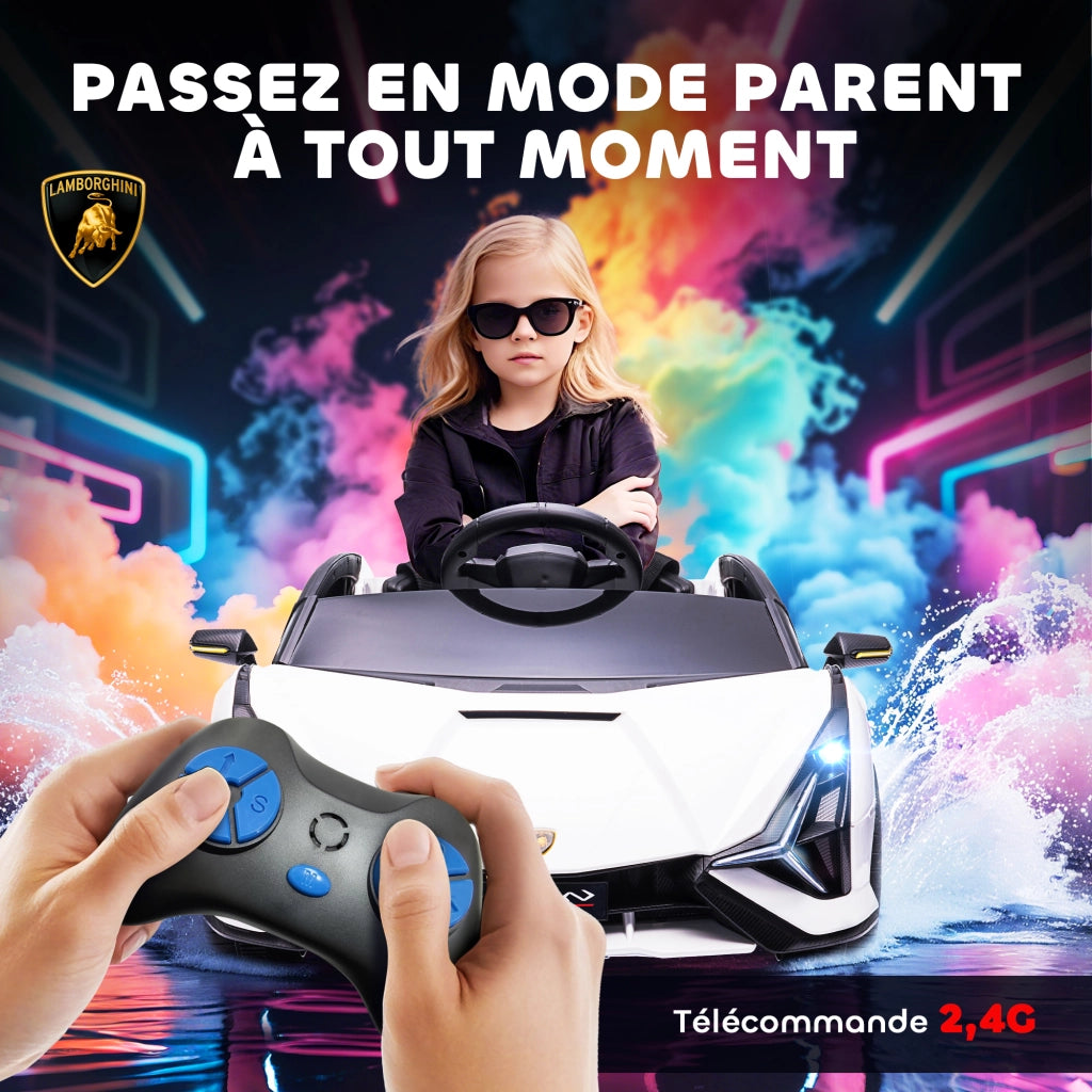 Auto elettrica per Bambini Lamborghini Sian ¨C Minimal ¨C Bianco