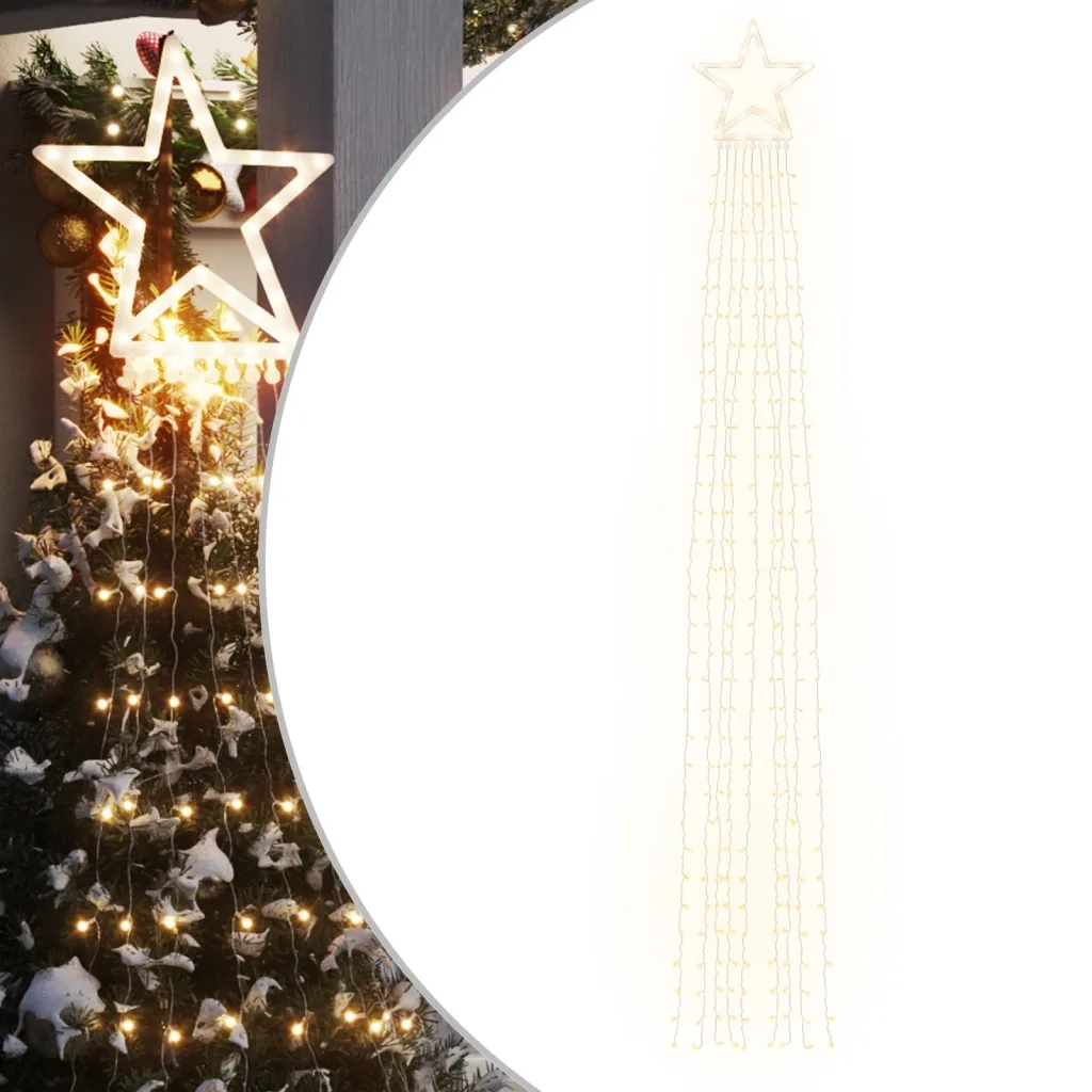 Illuminazione per Albero di Natale 320 LED-Luci decorative natalizie Bianco Caldo 375 cm