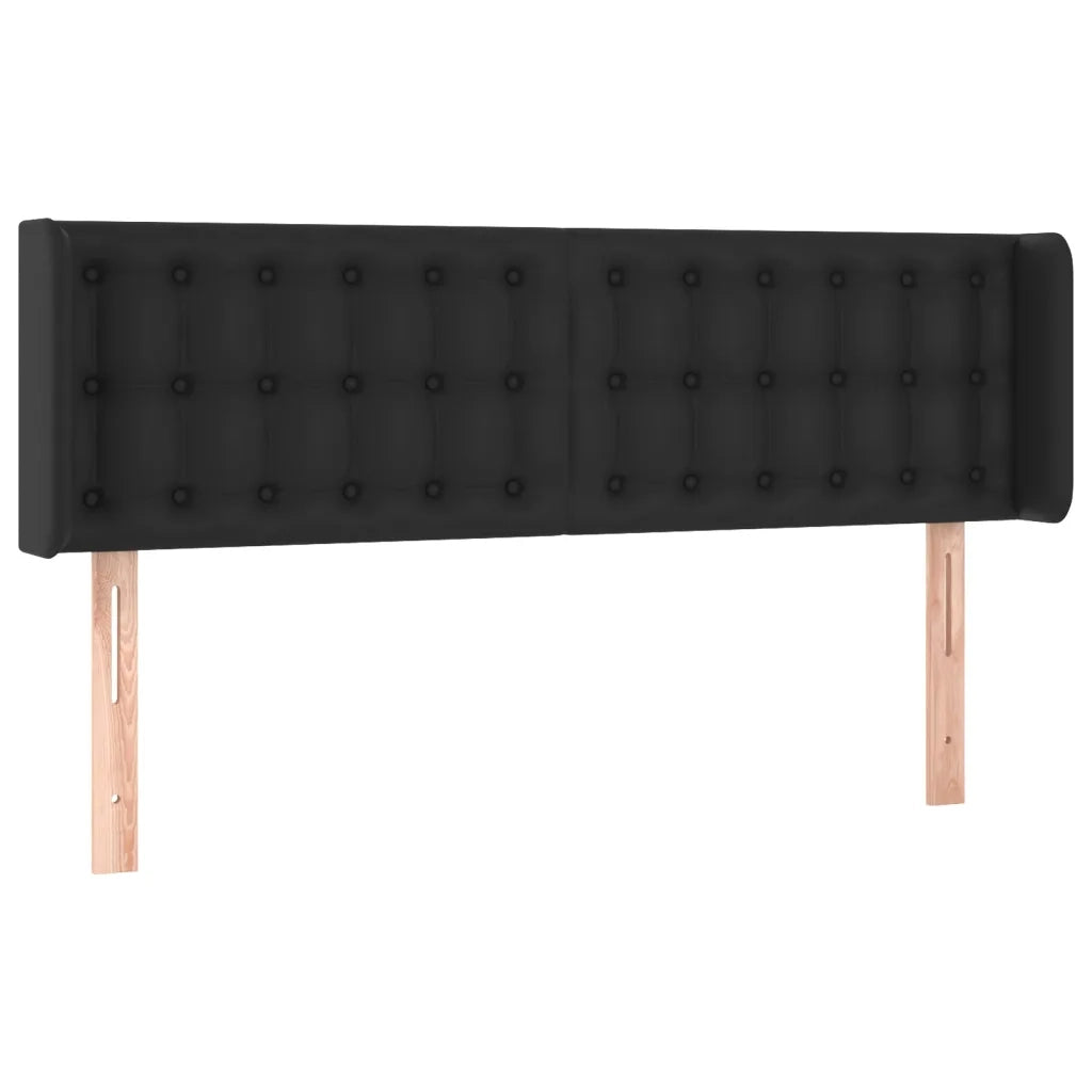 Testiera ad Orecchio-Testata con Orecchie Nera 147x16x78/88 cm in Similpelle 633913