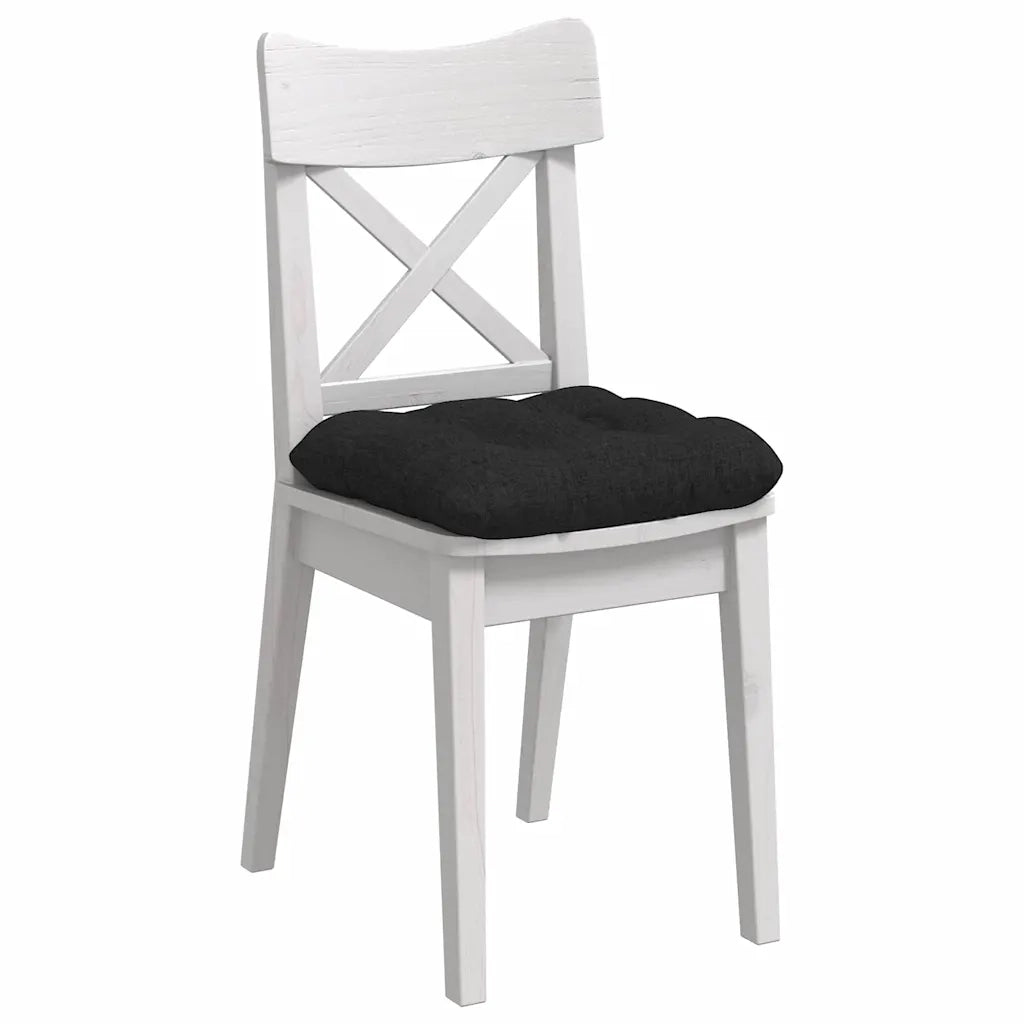 Cuscini per Seduta 4 pcs Nero 40 x 40 x 12 cm Tessuto 42015062