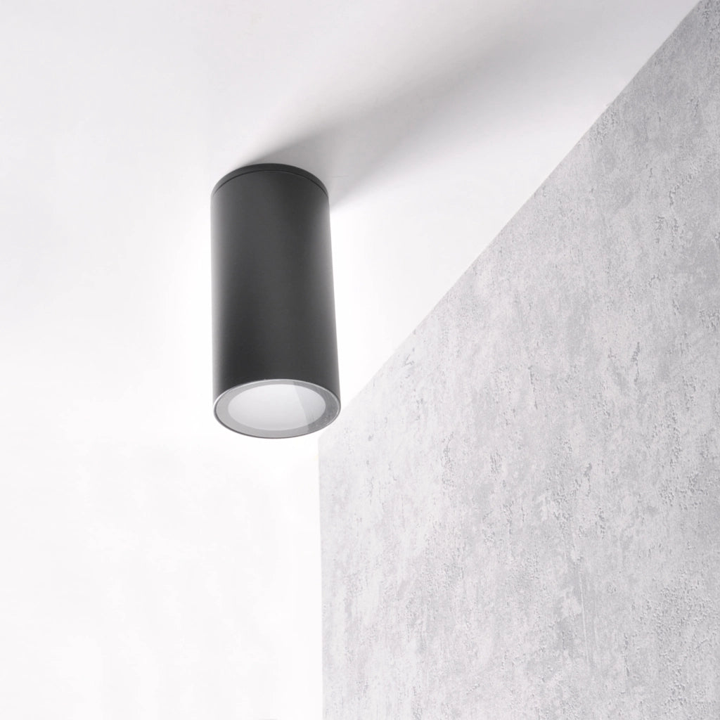 Applique esterna Polux Atlanta GU10 nera alluminio IP54