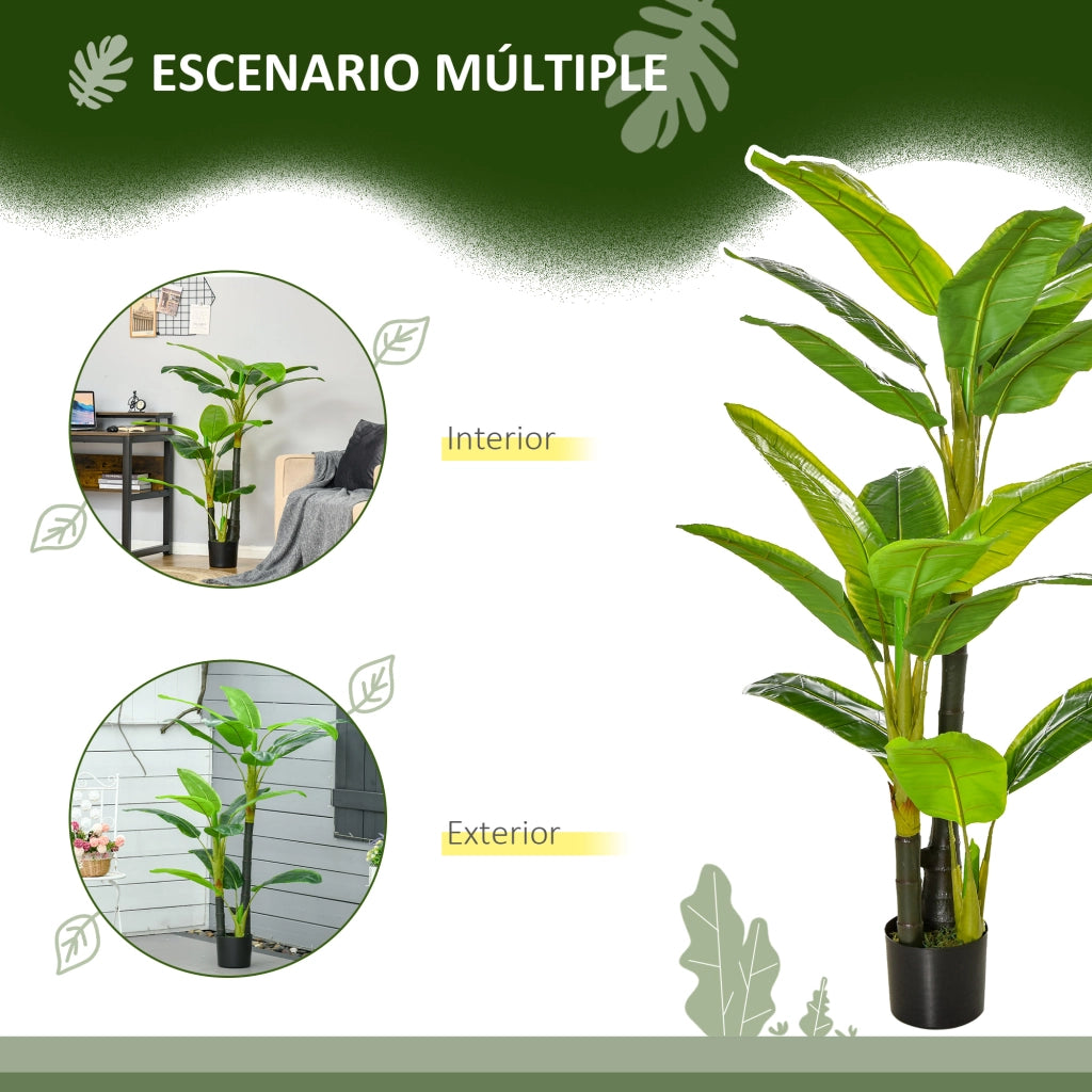 Pianta Artificiale Platanera con Vaso ¨C Minimal ¨C Verde 150 cm