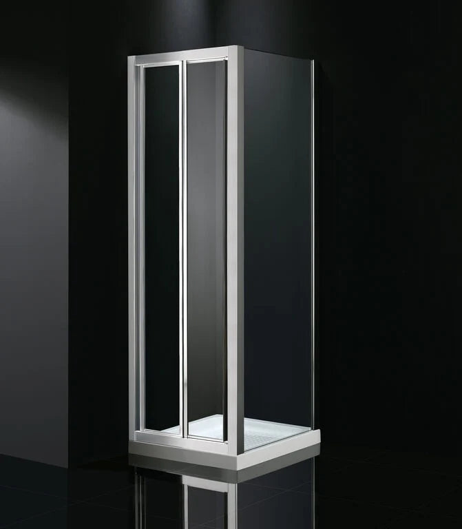 Box doccia angolare AKORD pieghevole + laterale fisso 90x80 cm cromo trasparente