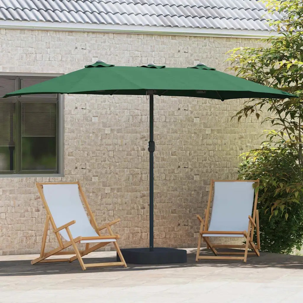 Ombrello da giardino Verde 385 x 209 x 244 cm 42003276