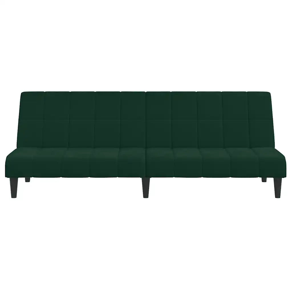 Divano letto | Sof¨¤ letto | Letto singolo a 2 Posti Verde Scuro in Velluto