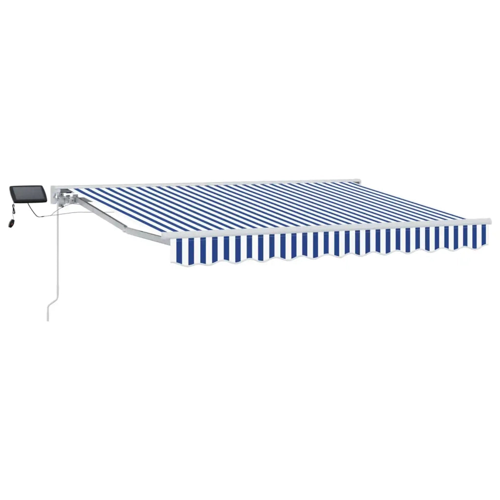 Cornice per Tenda Manuale con LED Blu e Bianco 3 x 2 m